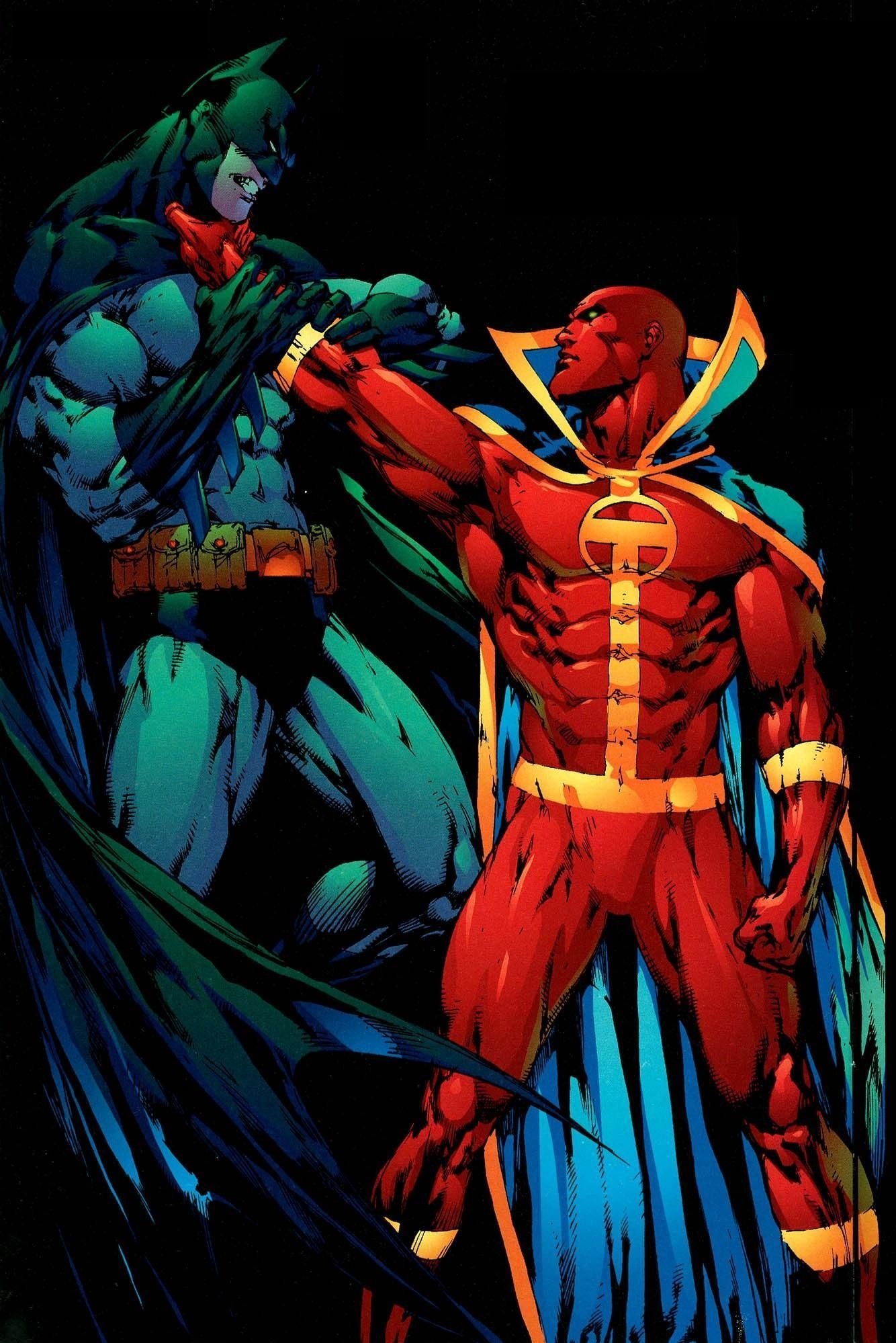 Batman vs Red Tornado, DC Comics Wallpaper, 1340x2000 HD Handy