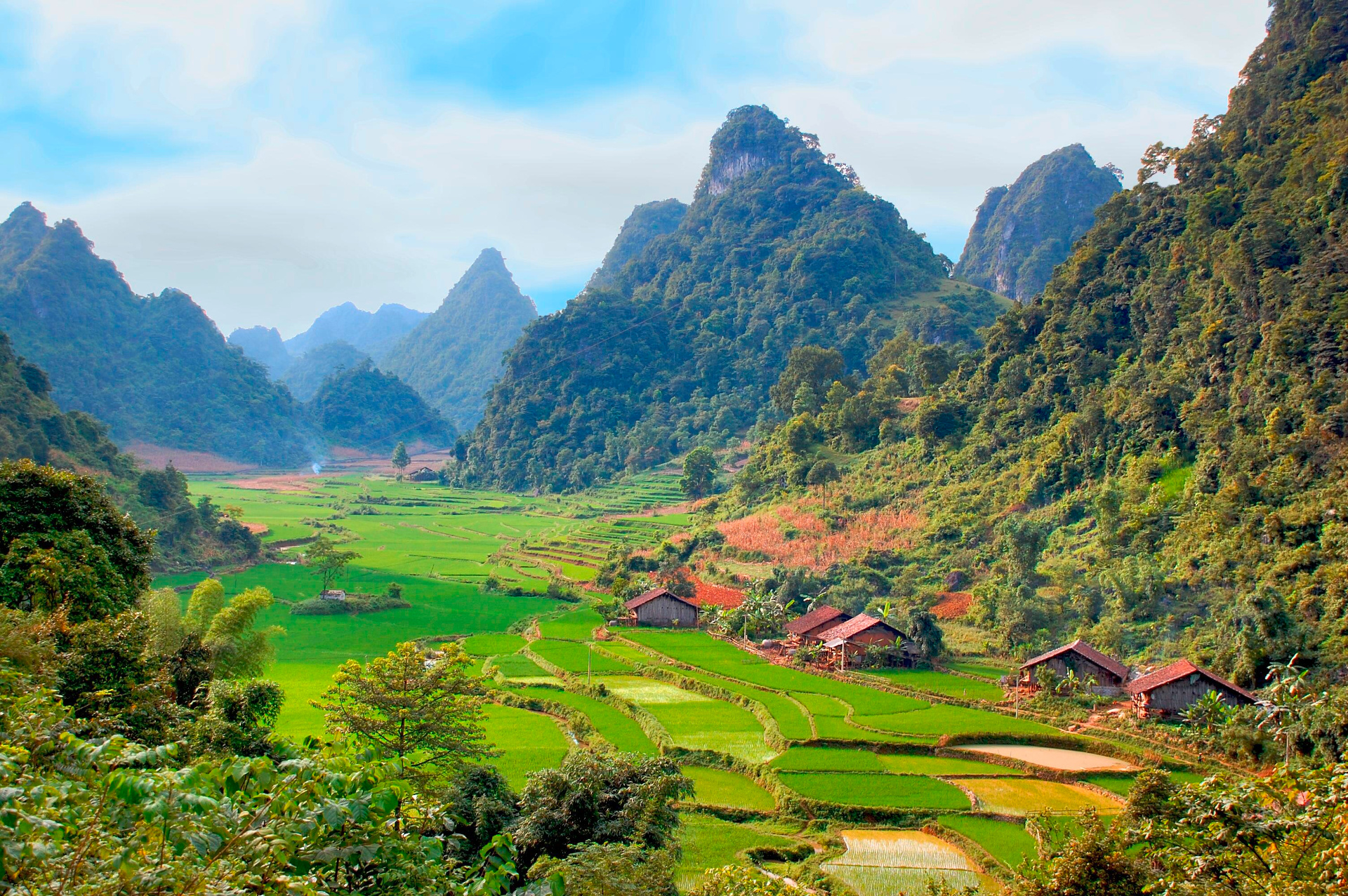 Vietnam travels, HD wallpaper, Village, Rice fields, 1920x1280 HD Desktop