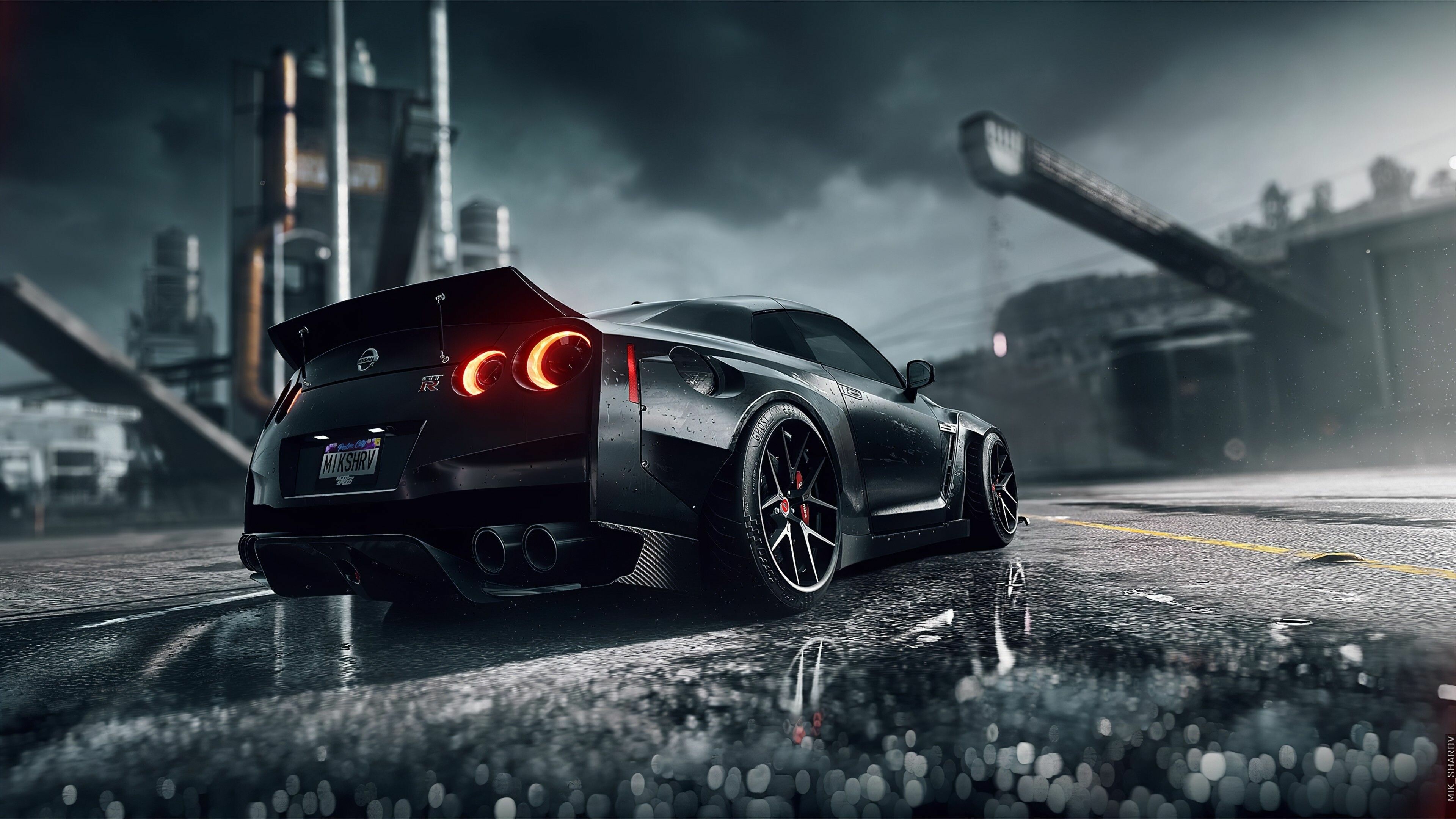 Nissan: GT-R, A sporty coupe with a well-earned reputation for offering huge performance. 3840x2160 4K Wallpaper.