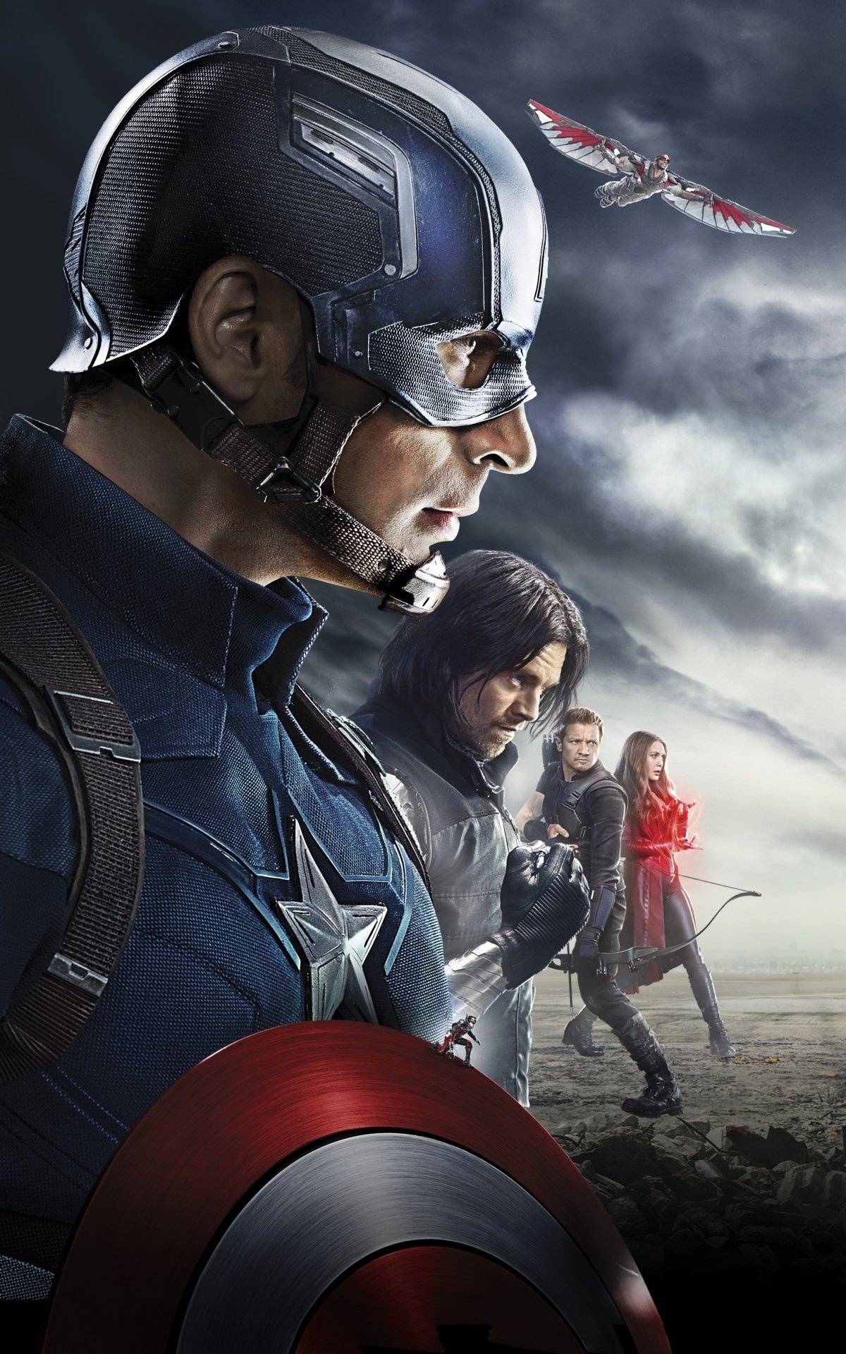 Captain America, Civil War conflict, Heroic battle, Movie franchise, 1200x1920 HD Handy