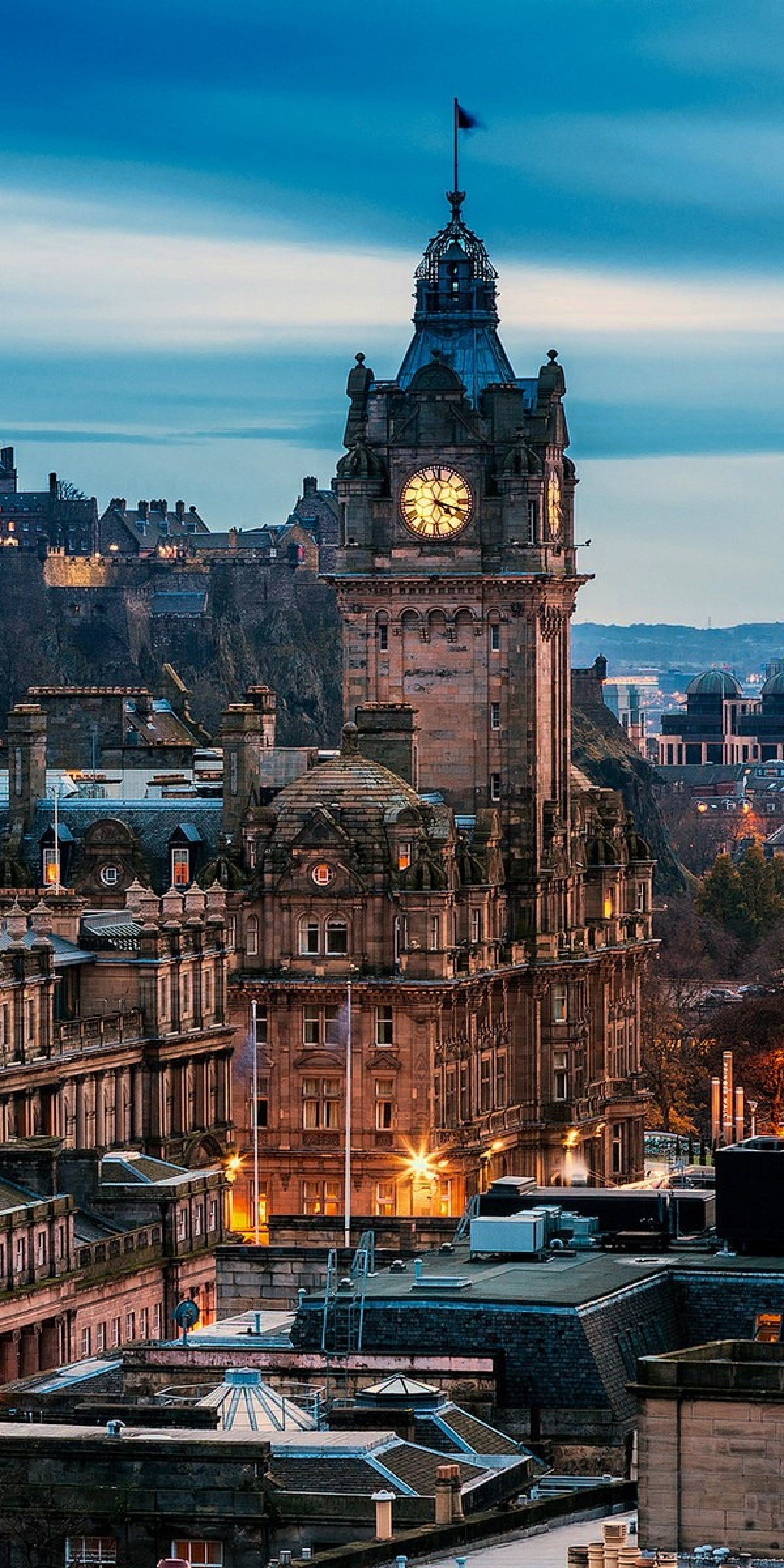 Edinburgh skyline, iPhone wallpapers, Scottish travel, 1200x2400 HD Phone