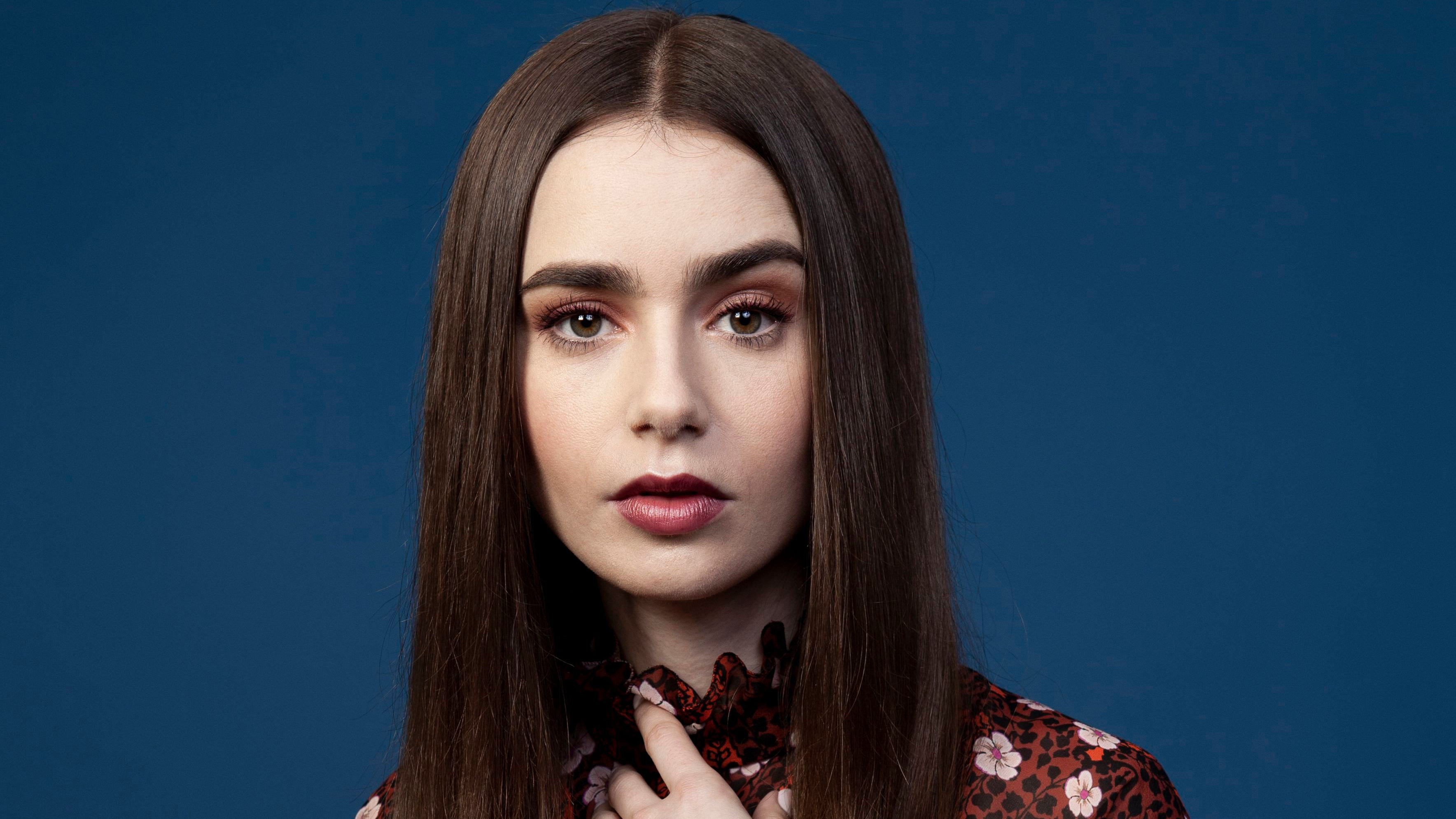 Lily Collins 2019, Portraits of a celebrity, High-definition wallpapers, Mesmerizing images, 3540x1990 HD Desktop