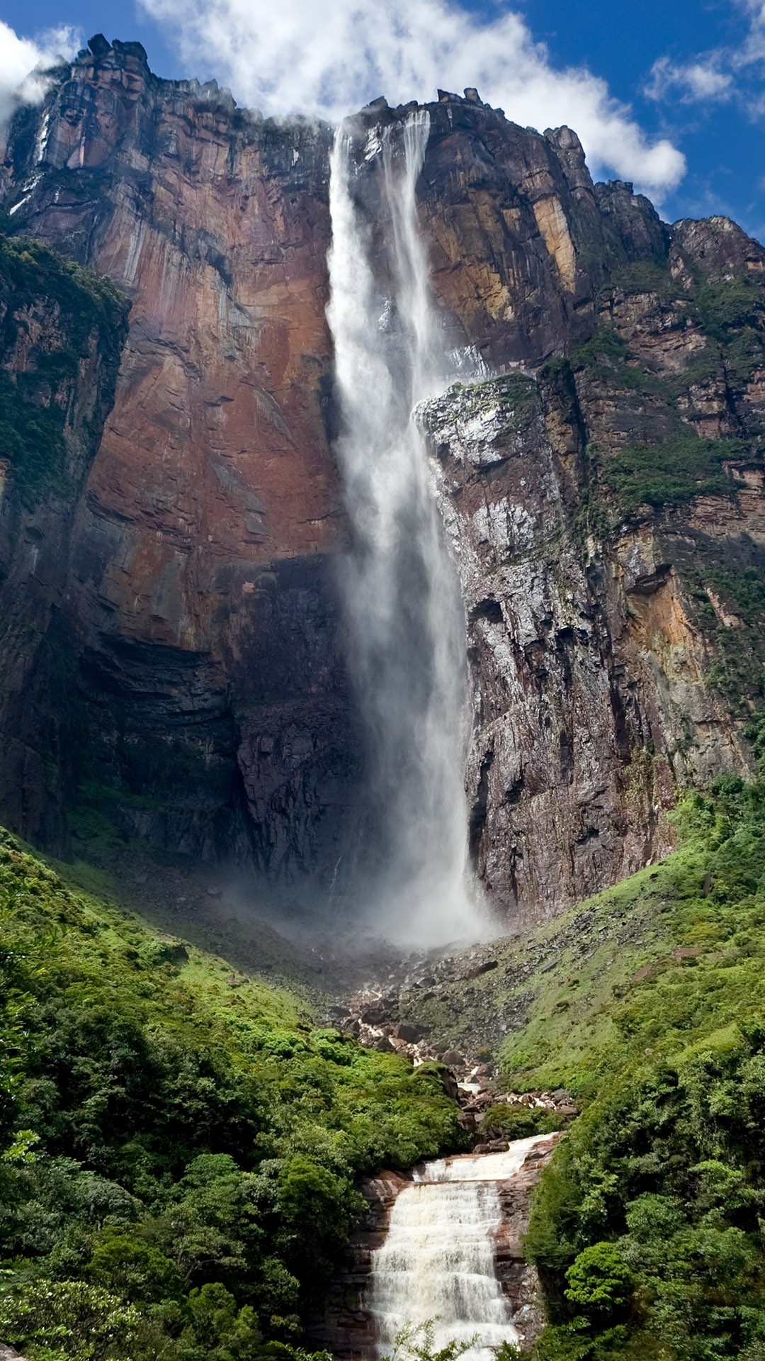 Angel Falls, Canaima National park, Windows 10 spotlight, Waterfall, 1080x1920 Full HD Phone