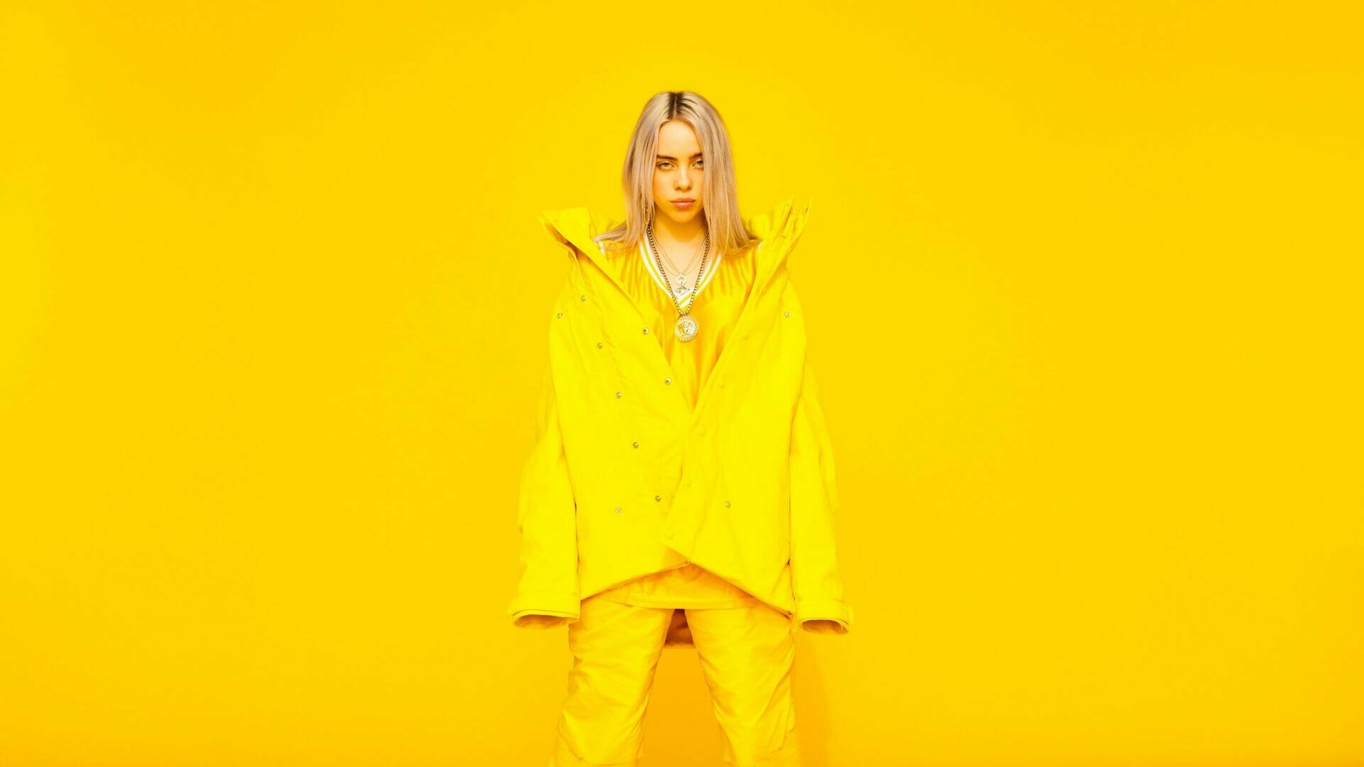 Billie Eilish: The youngest female solo artist to score a number one album in the UK. 1920x1080 Full HD Wallpaper.