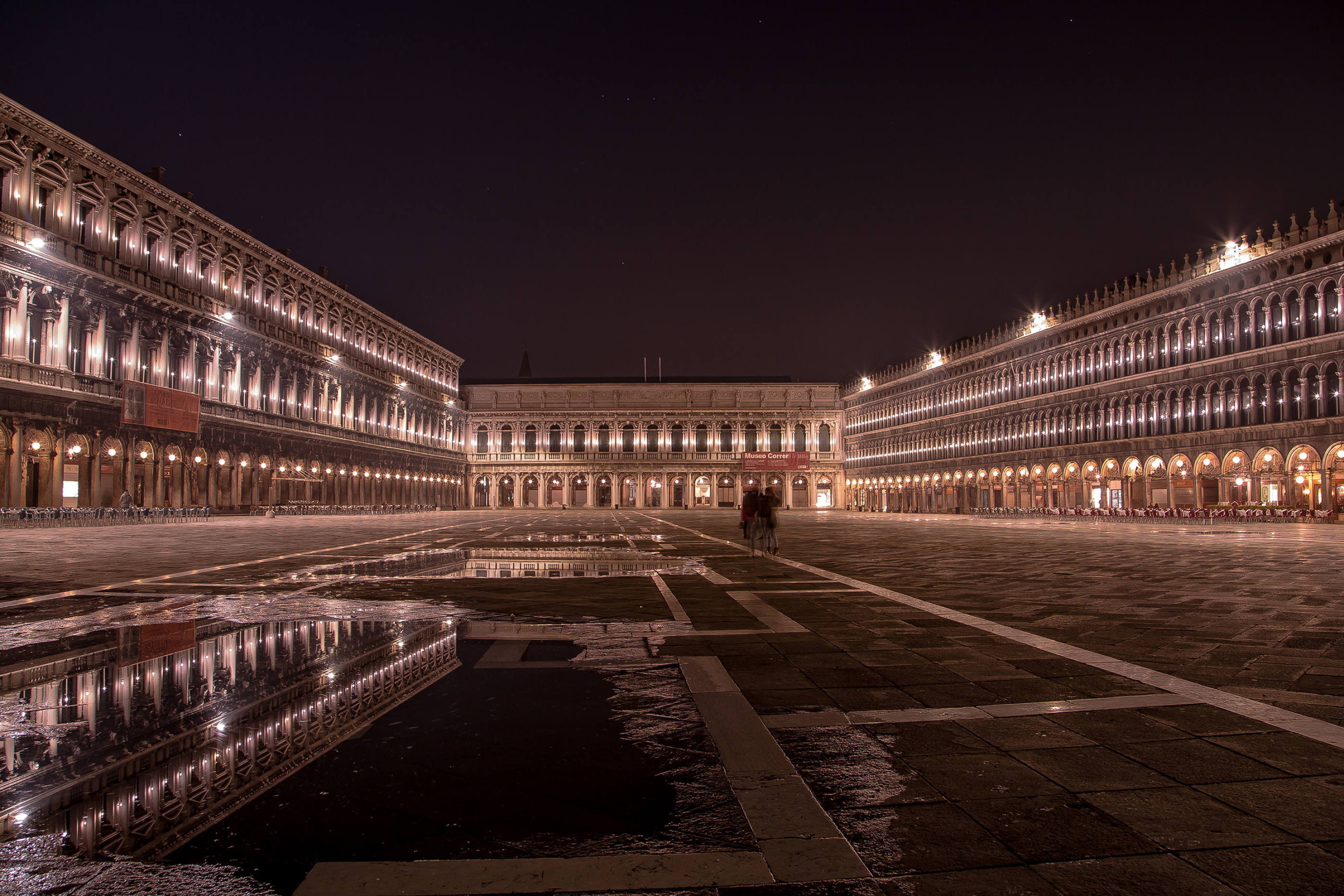 St. Mark's Square, Night view, Venice, 2800x1870 HD Desktop
