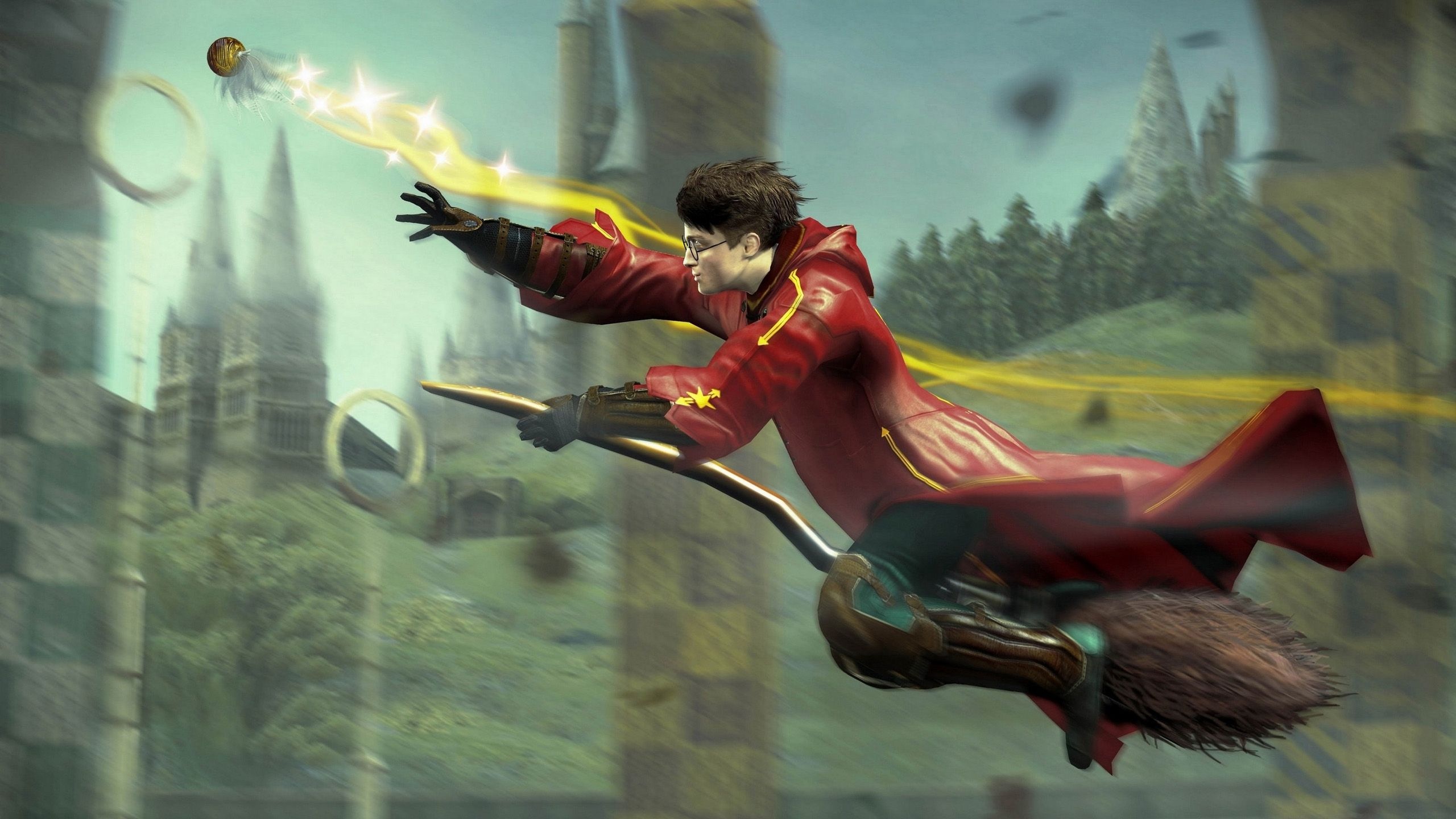Harry Potter, Quidditch desktop wallpapers, Magical adventure, Chasing the snitch, 2560x1440 HD Desktop