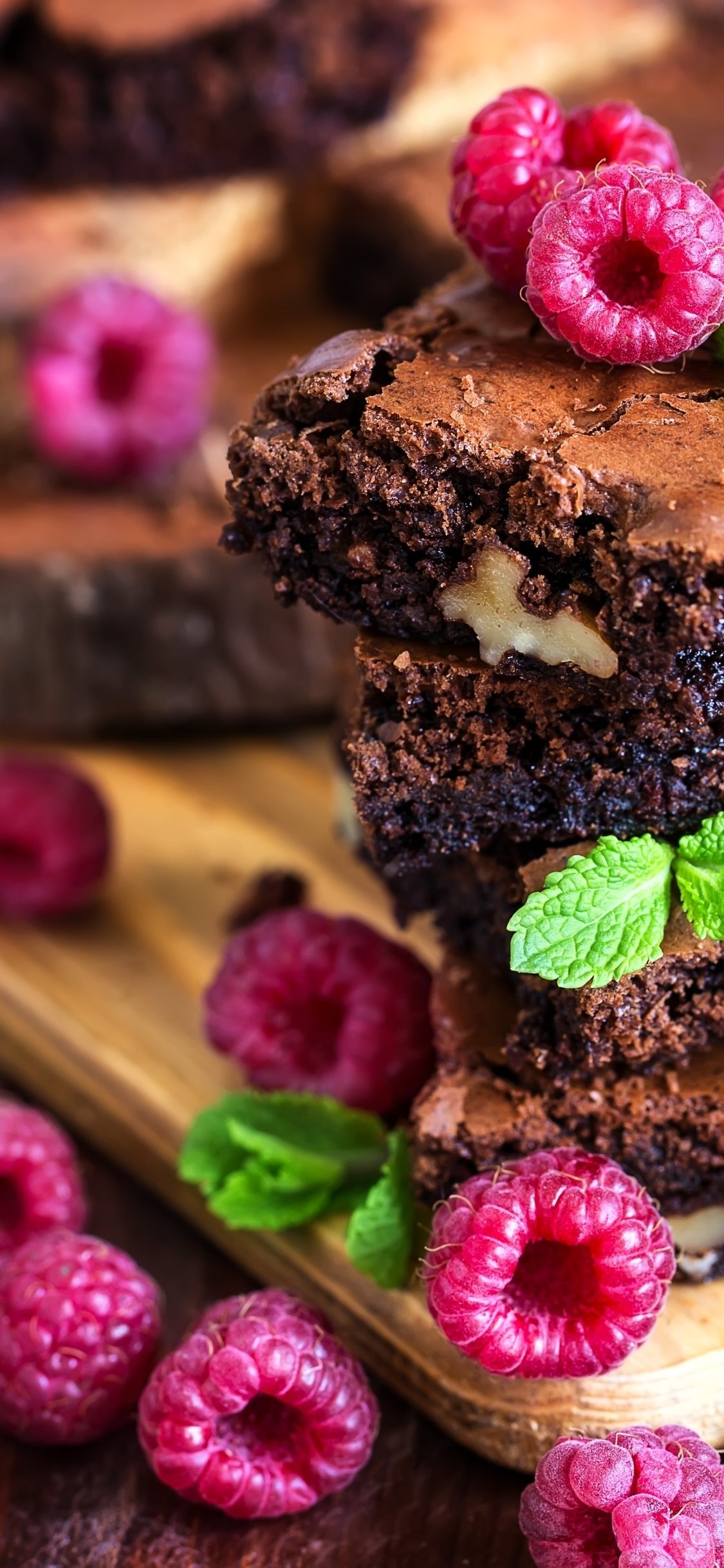 Irresistible brownie, Mouth-watering delight, Tempting chocolate treat, Sweet indulgence, 1130x2440 HD Phone