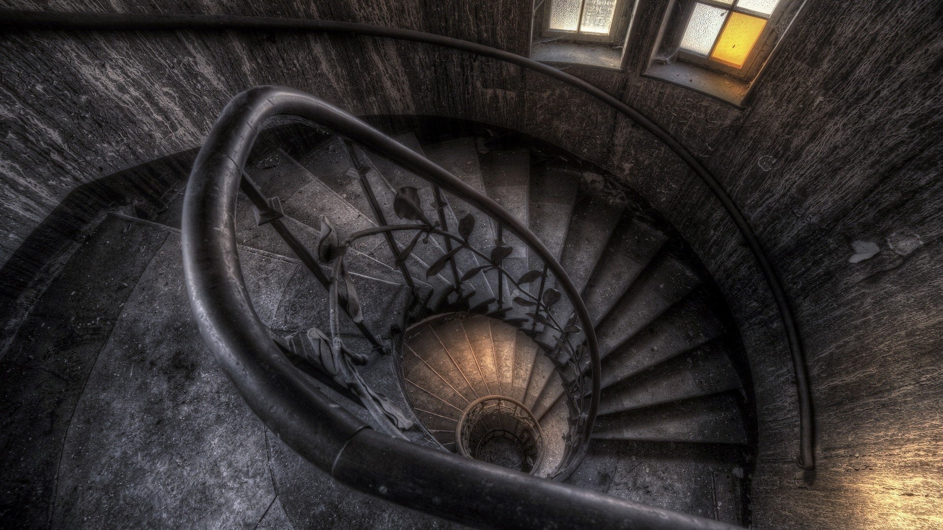 Wallpaper PX abandoned architecture building, HDR, House interior staircase, 1920x1080 Full HD Desktop