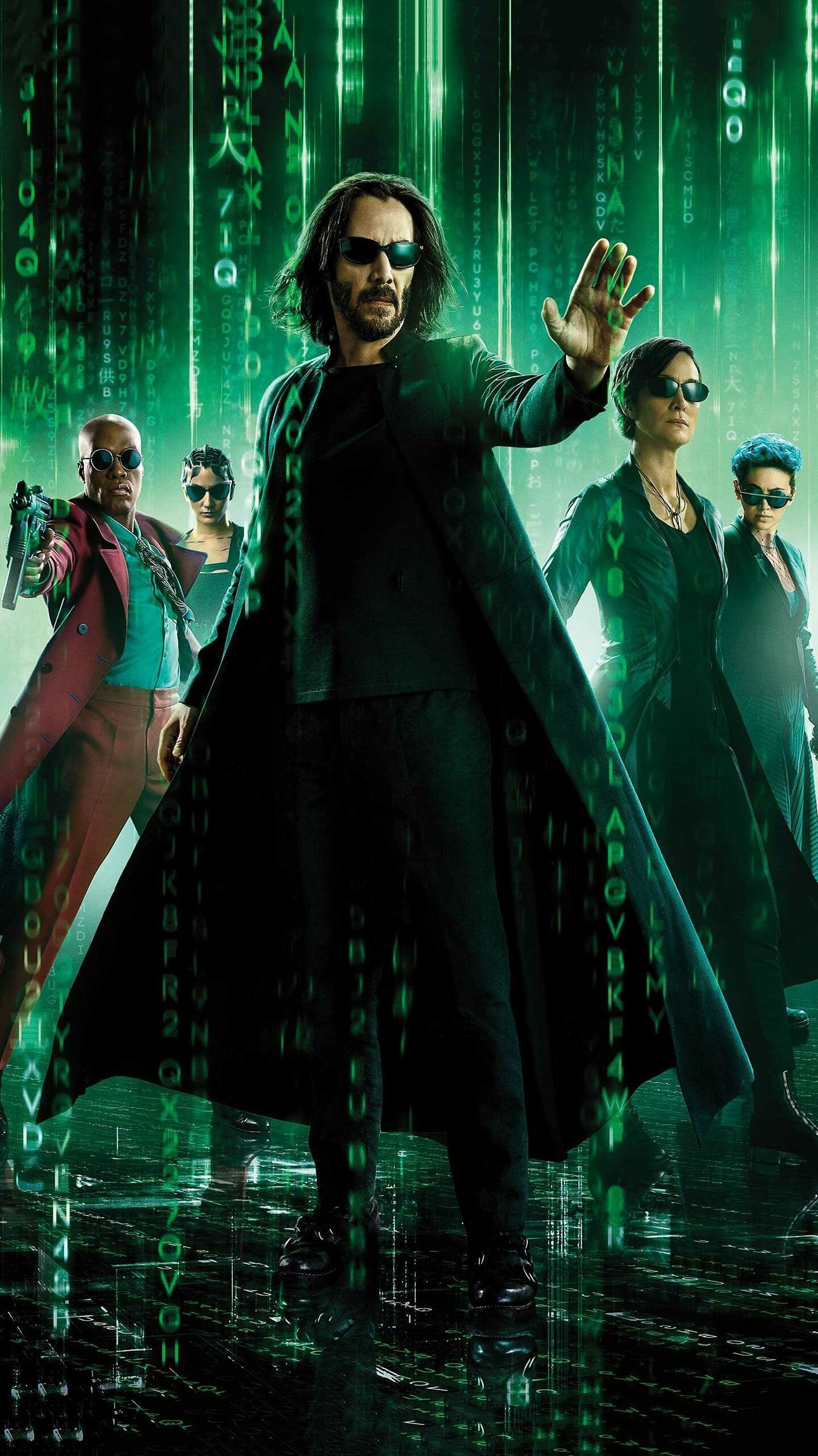 Matrix Franchise: An American media franchise consisting of four feature films, Science fiction. 1440x2560 HD Background.
