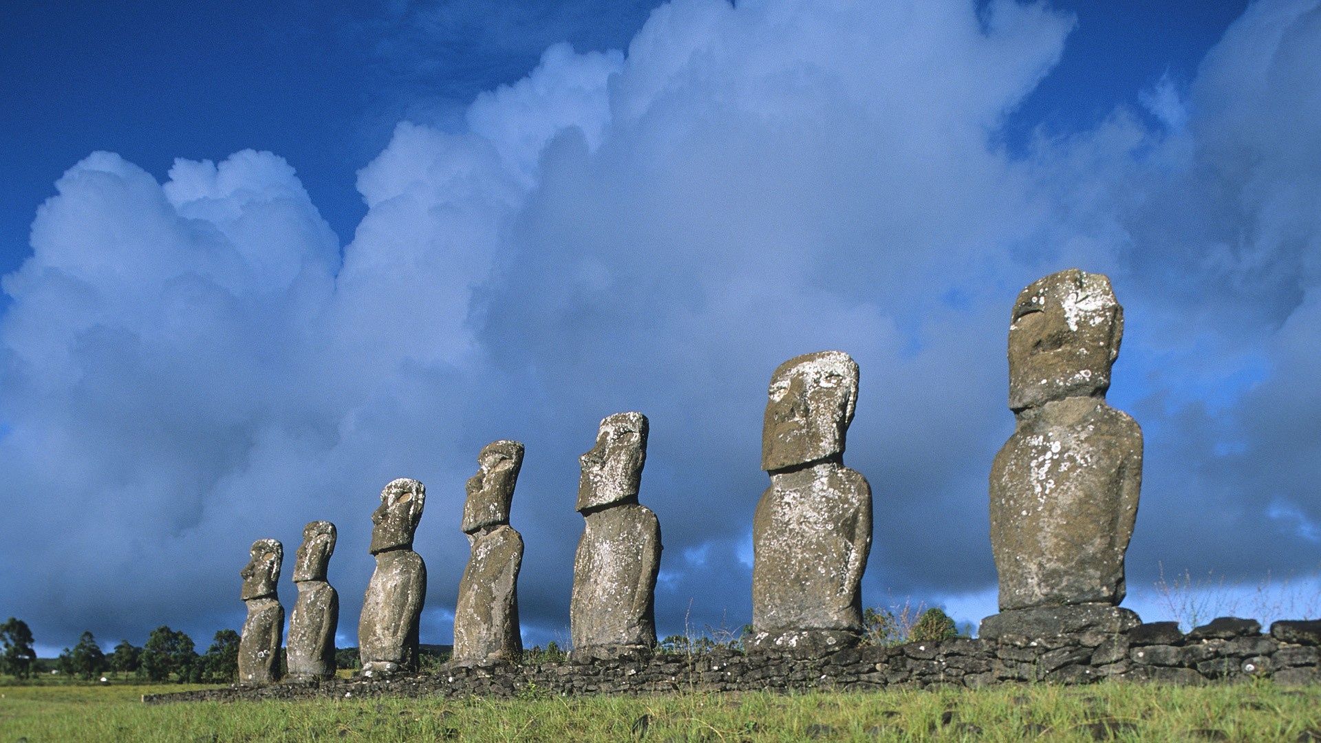 Epic Easter Island views, Stunning moai statues, Travel inspiration, Natural wonders, 1920x1080 Full HD Desktop