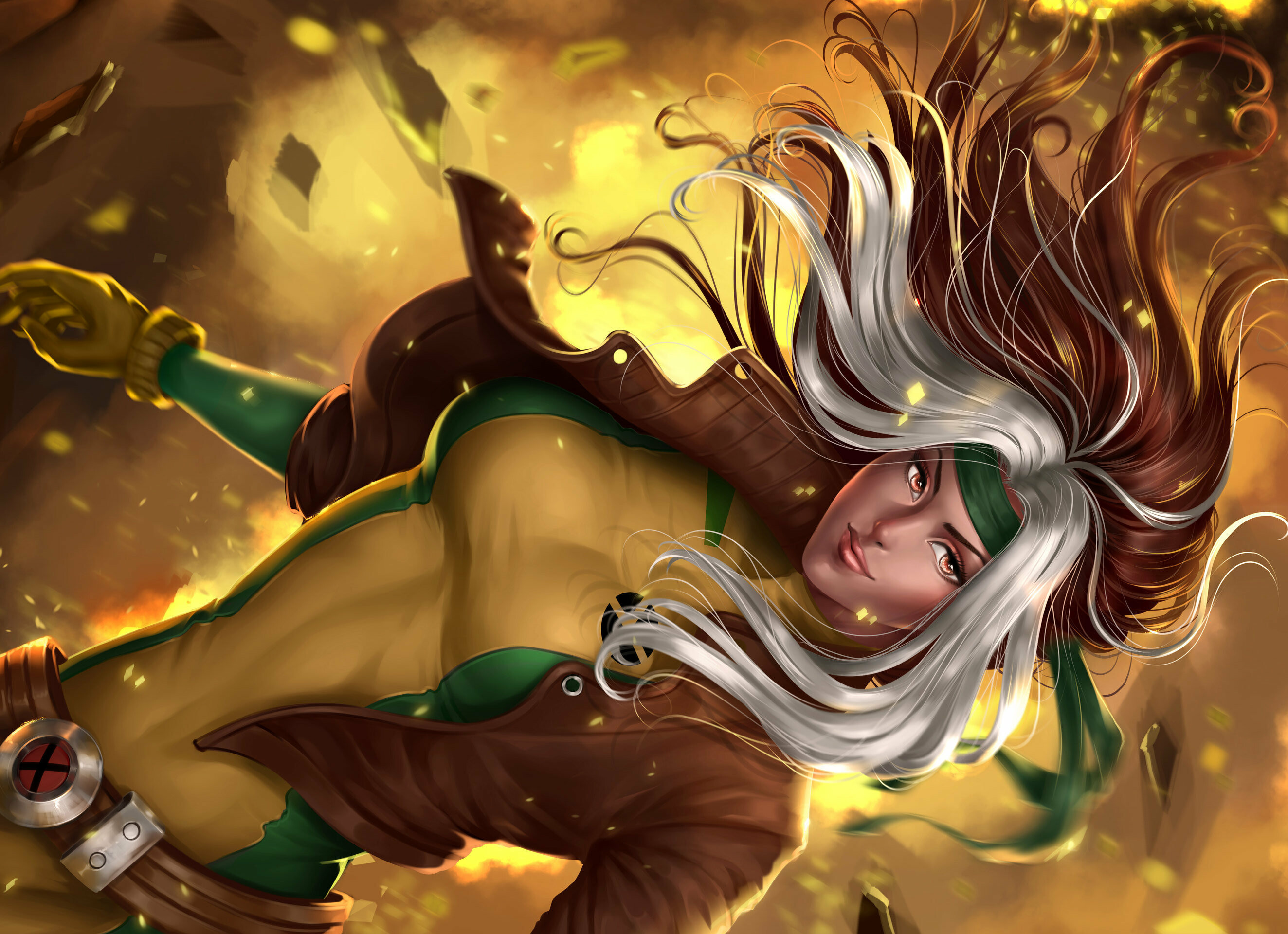 Rogue (Marvel): Anna Marie, A mutant, a fictional subspecies of humans born with an "X-gene" that grants superhuman abilities. 2650x1920 HD Wallpaper.