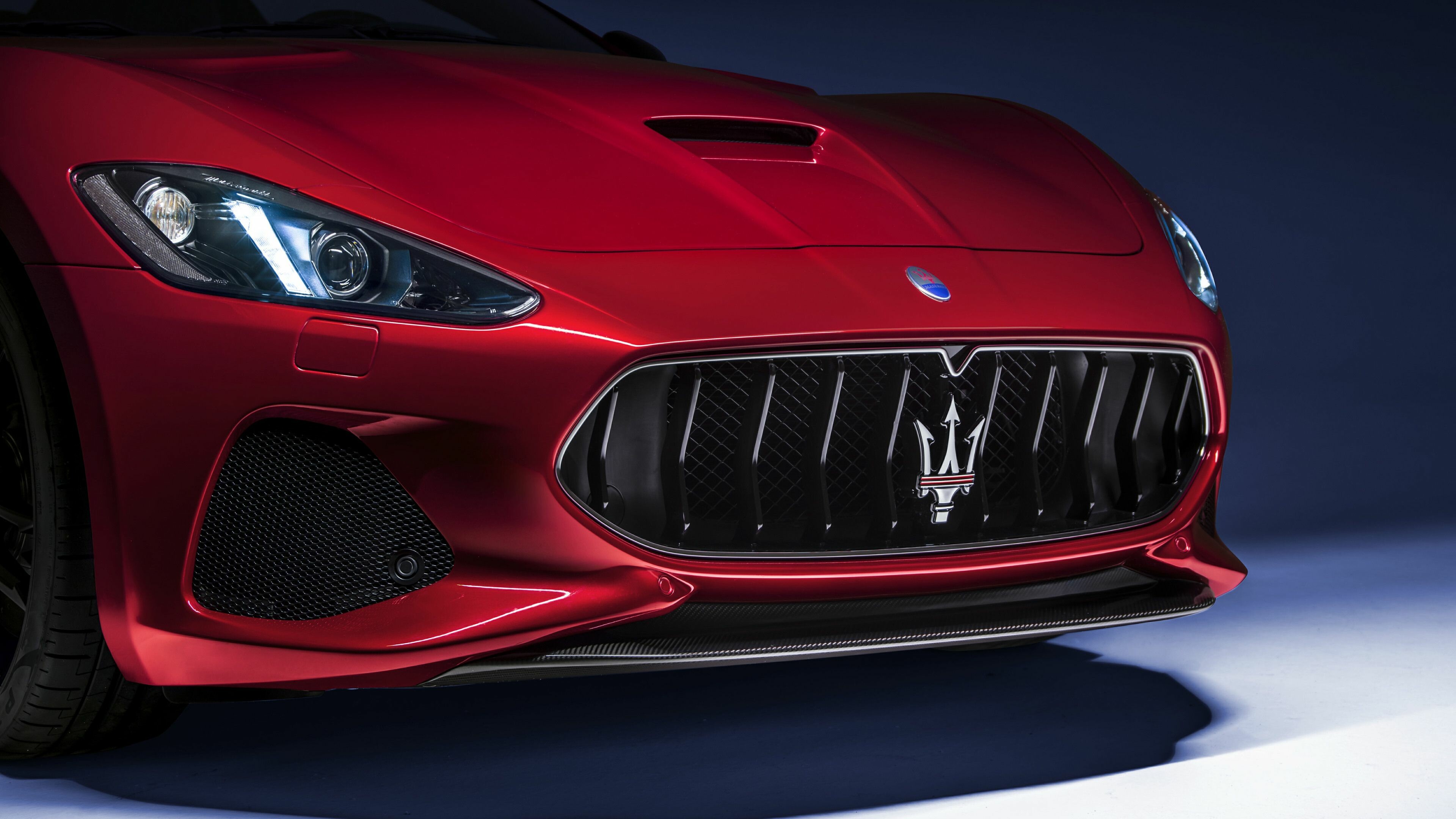 Maserati: GranTurismo 2018, The 4.7-liter V-8 derived from the Ferrari 458 engine. 3840x2160 4K Wallpaper.