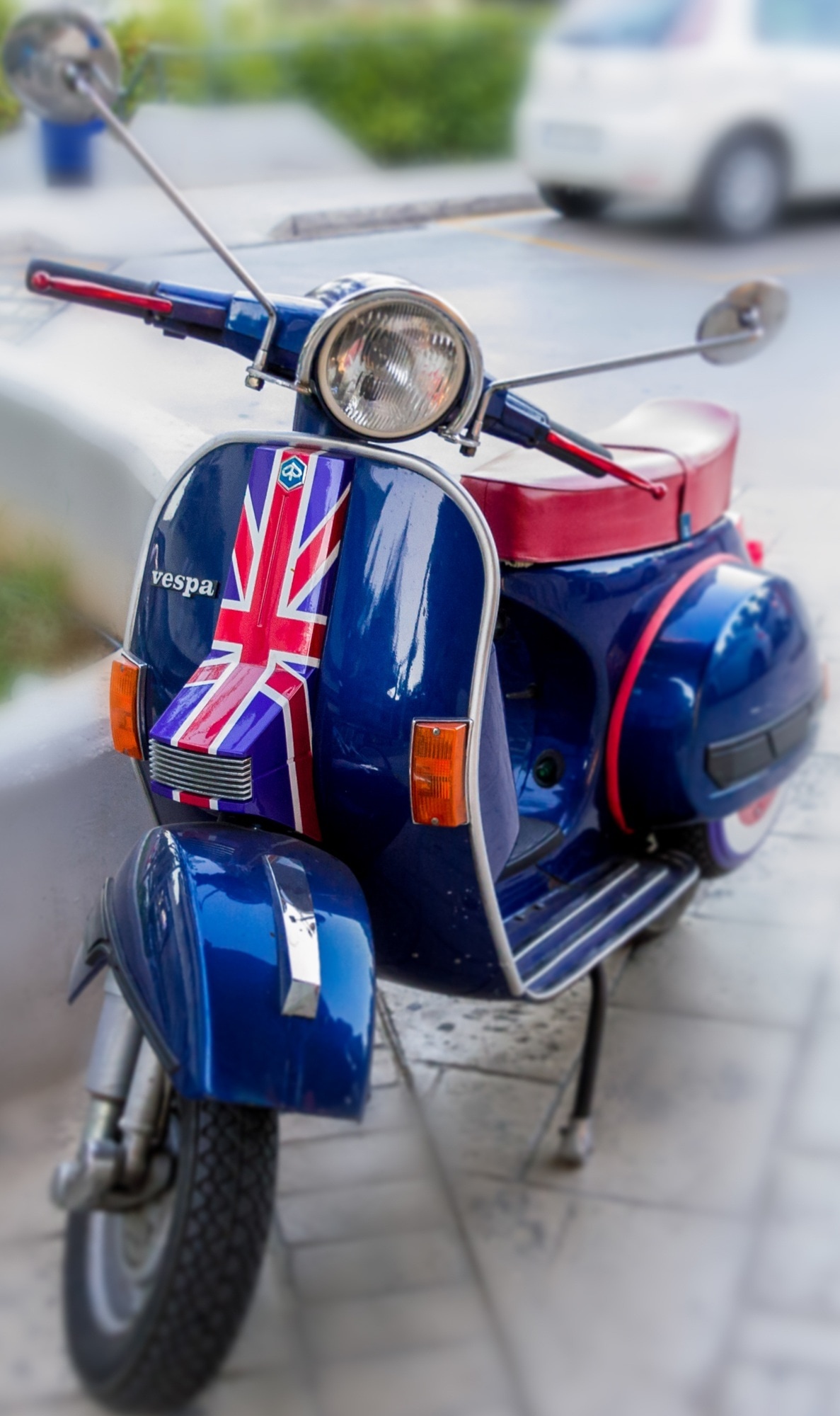Vespa, Blue Vespa, England, Motor scooter, 1190x2000 HD Phone