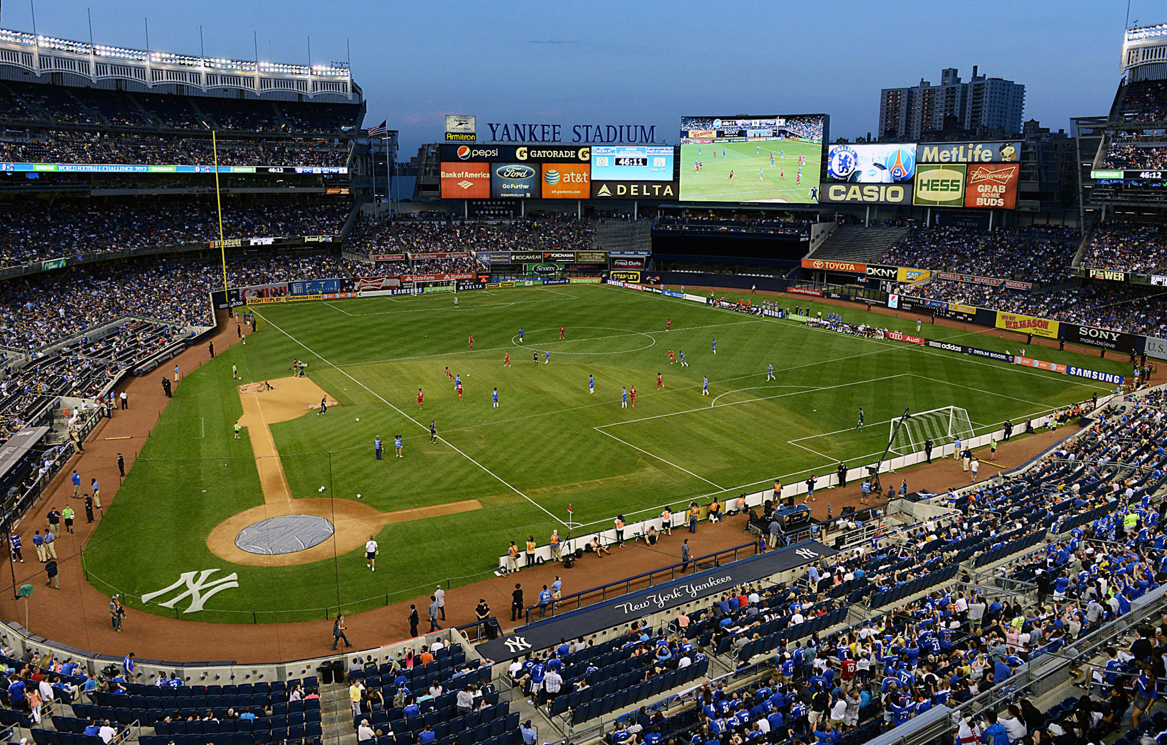 Yankee Stadium, NYCFC challenges, Pitch sharing, Soccer dynamics, Facility impact, 2400x1540 HD Desktop