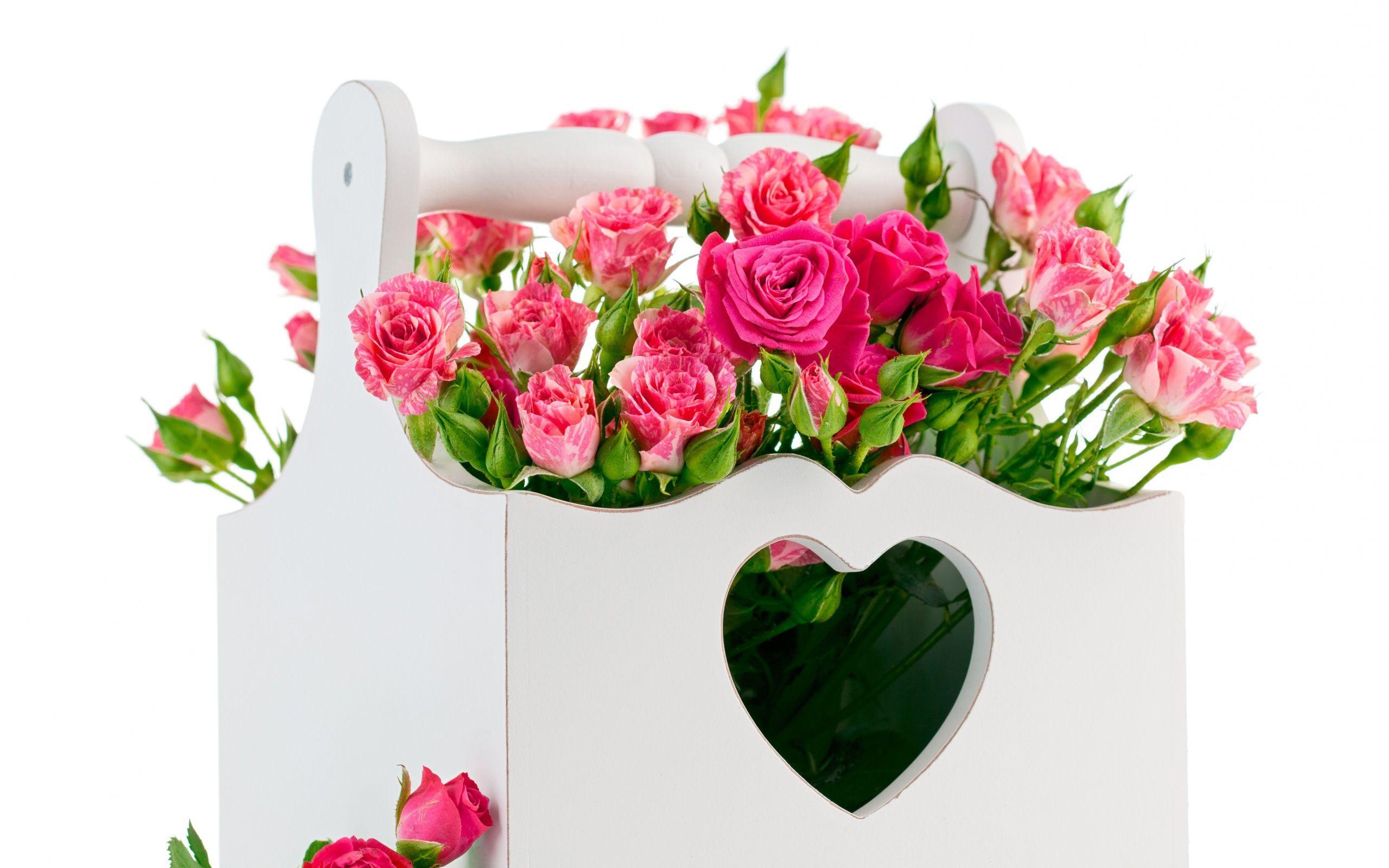 Hearts and Flowers, Romantic bouquet, Nature's beauty, Springtime bliss, 2560x1600 HD Desktop
