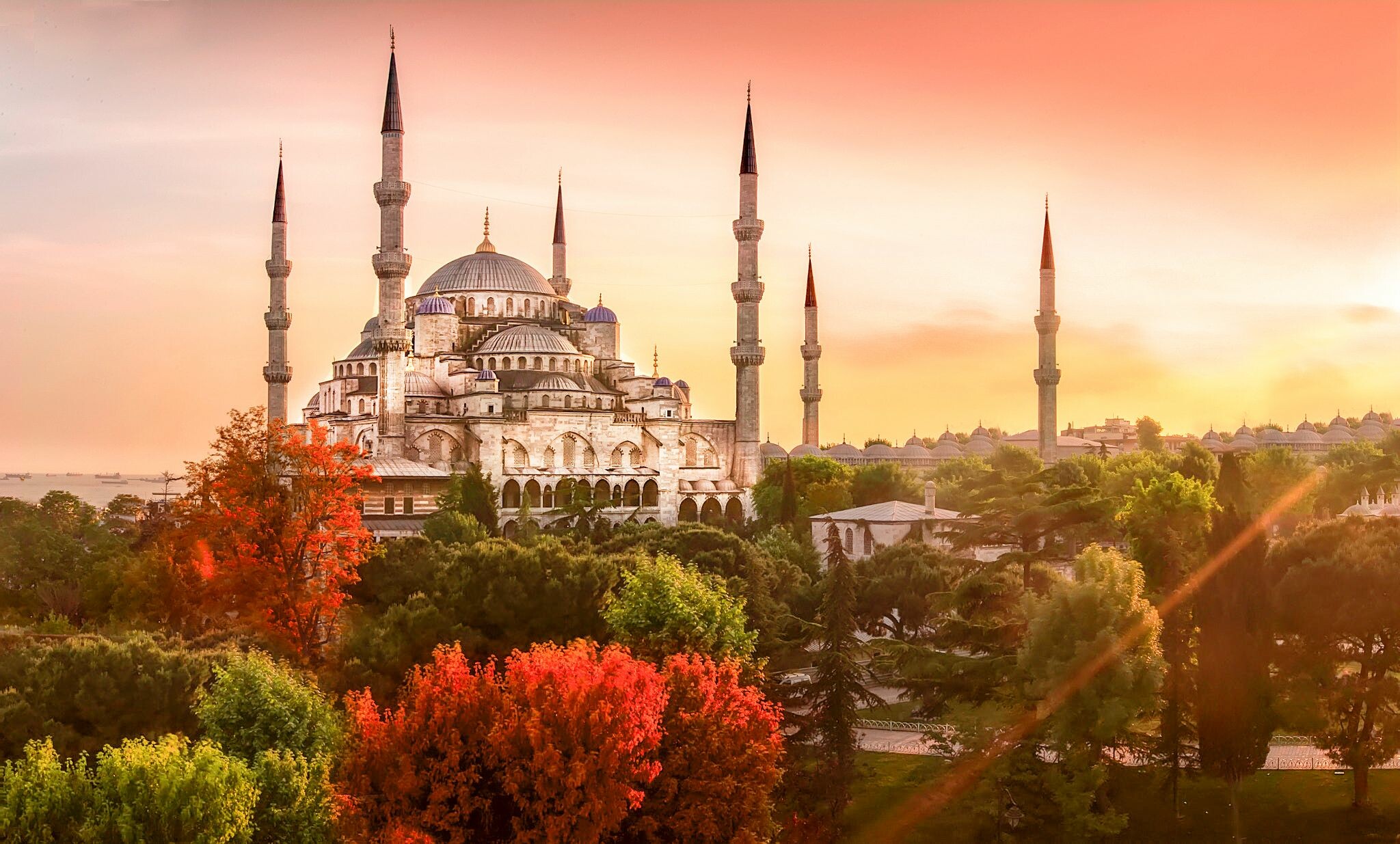 Turkey: Blue Mosque, The country's first president was Mustafa Kemal Ataturk. 2050x1240 HD Wallpaper.