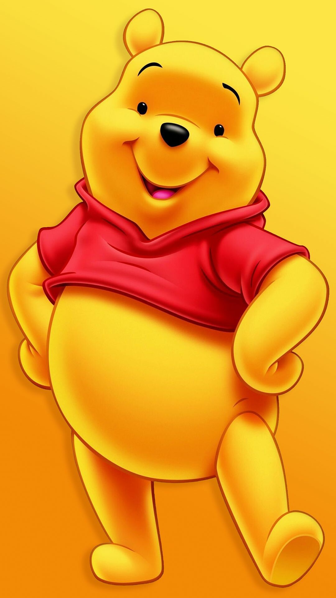 The Many Adventures of Winnie the Pooh: A good-natured, yellow-furred, honey-loving bear who lives in the Forest surrounding the Hundred Acre Wood. 1080x1920 Full HD Wallpaper.