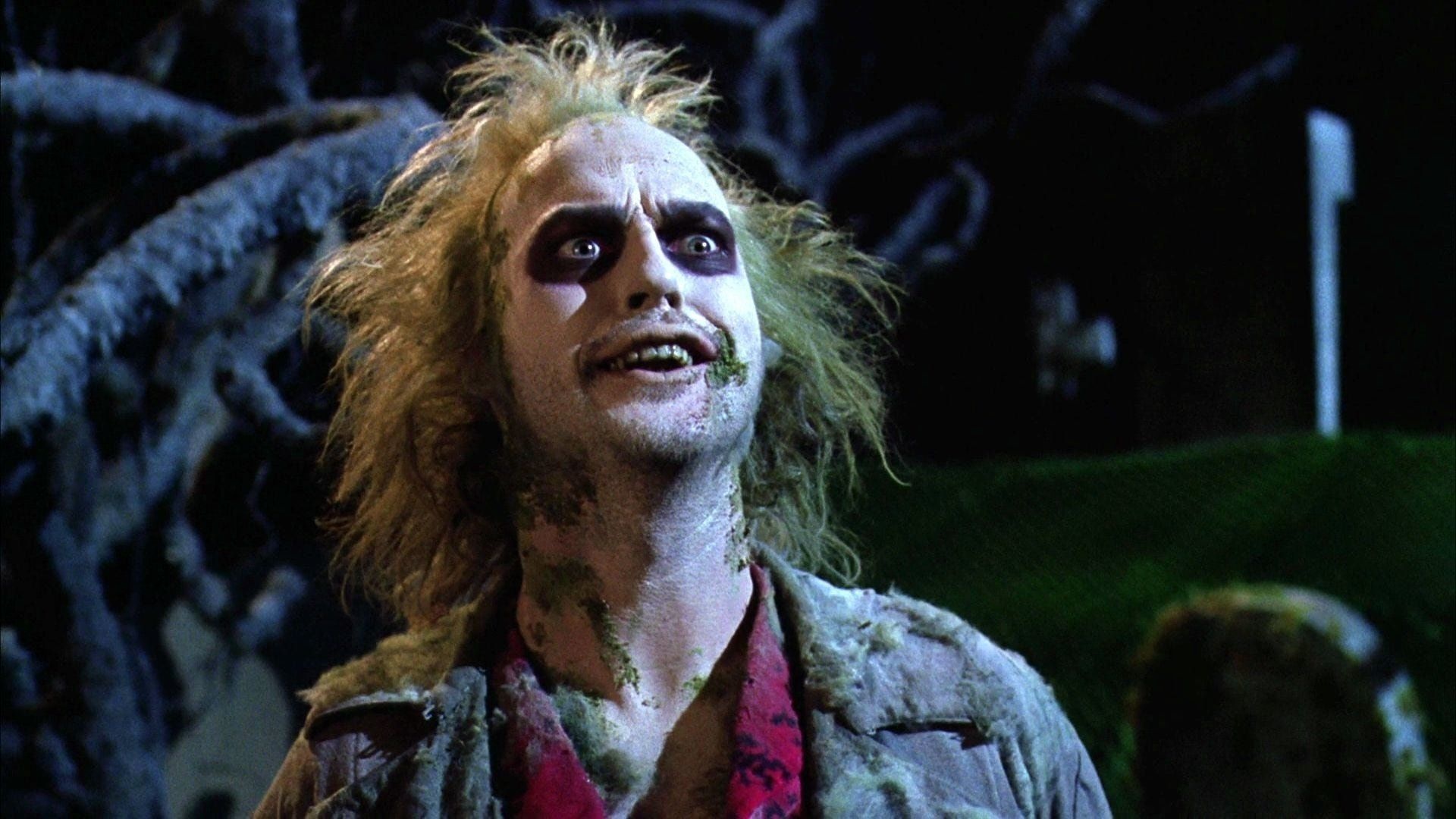 Beetlejuice (Movie): A volatile character with tendencies towards wacky behavior to devious manipulations. 1920x1080 Full HD Background.