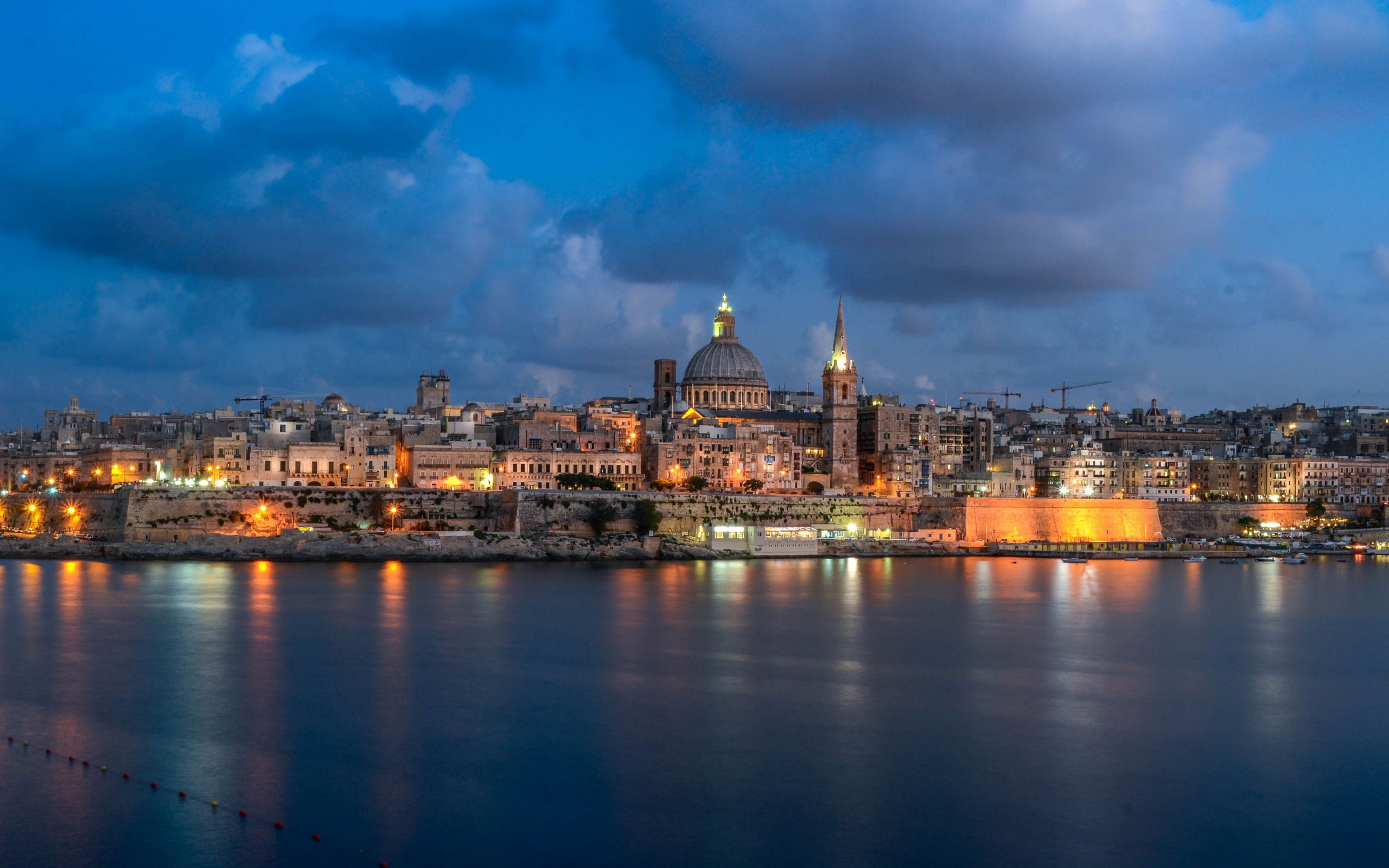 Valletta Malta, Travels, Architecture building, Reflection river, 2560x1600 HD Desktop
