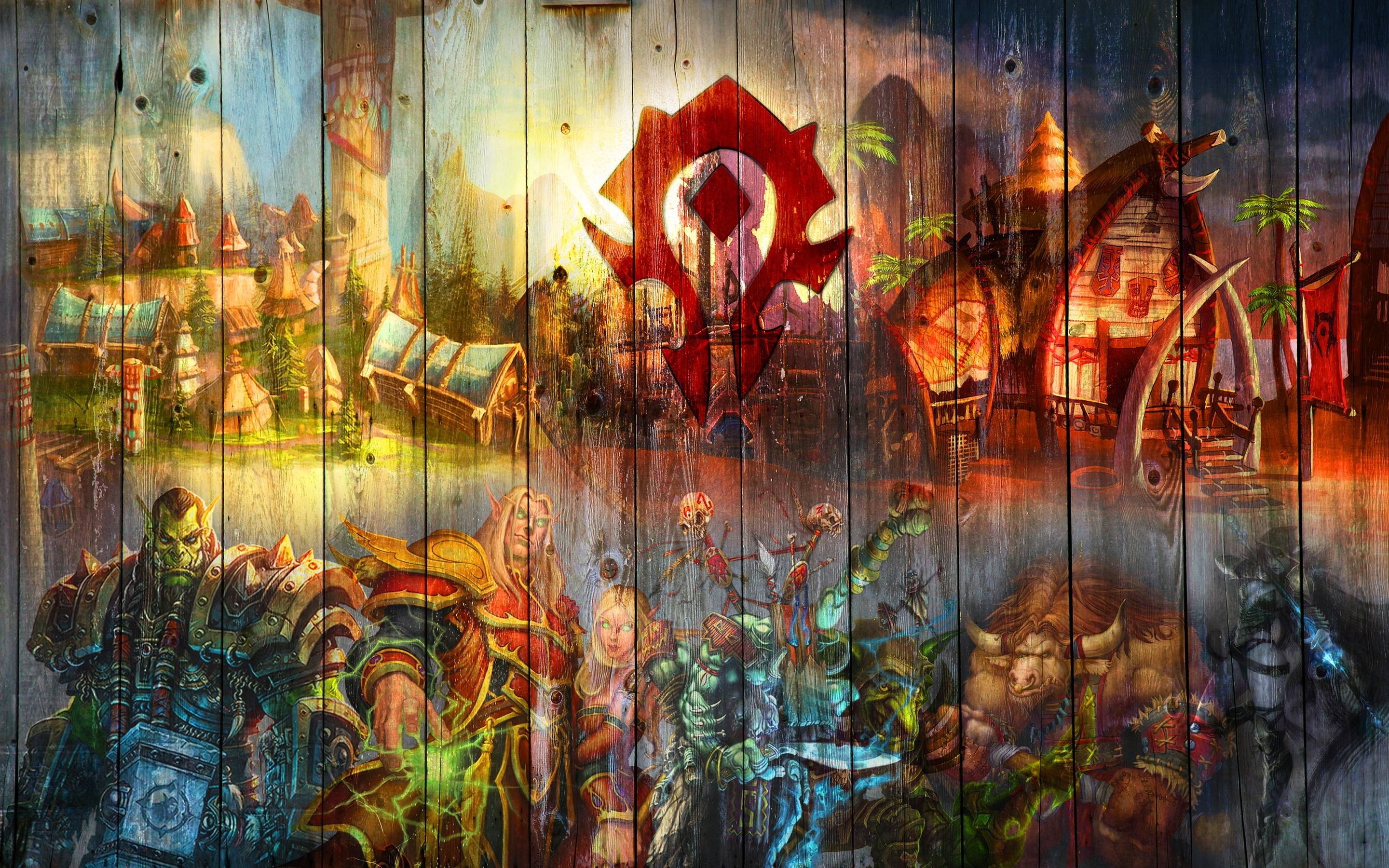 Horde Logo, World of Warcraft, Gaming wallpapers, Faction symbol, 2880x1800 HD Desktop