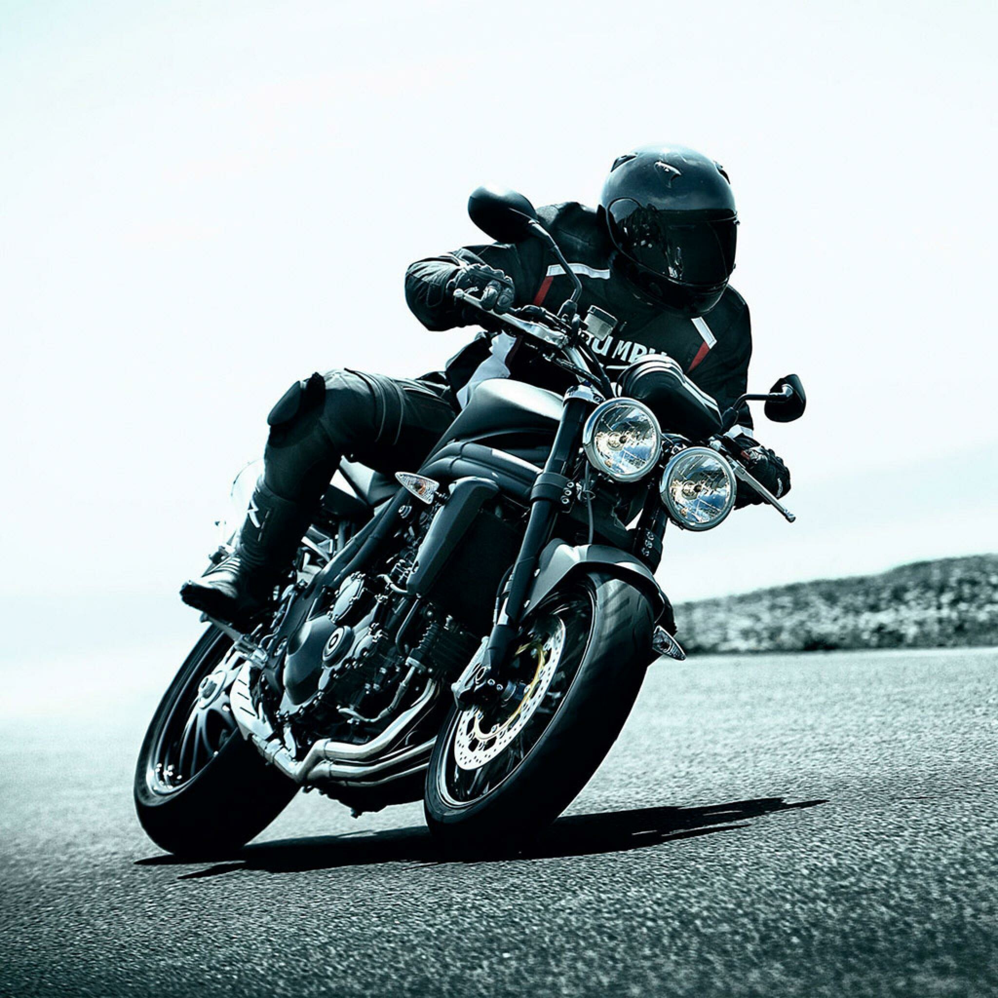 Triumph Motorcycles: The largest British motorcycle manufacturer, established in 1983 by John Bloor, Speed Triple. 2050x2050 HD Background.