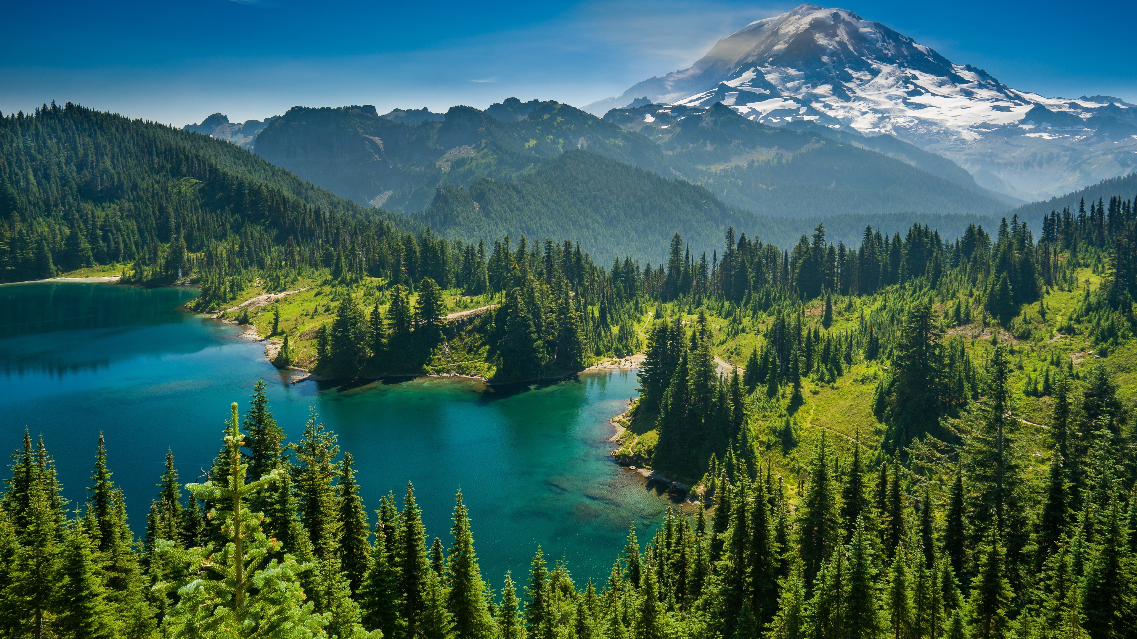Mount Rainier National Park, Wallpaper, Travels, Backiee, 3840x2160 4K Desktop