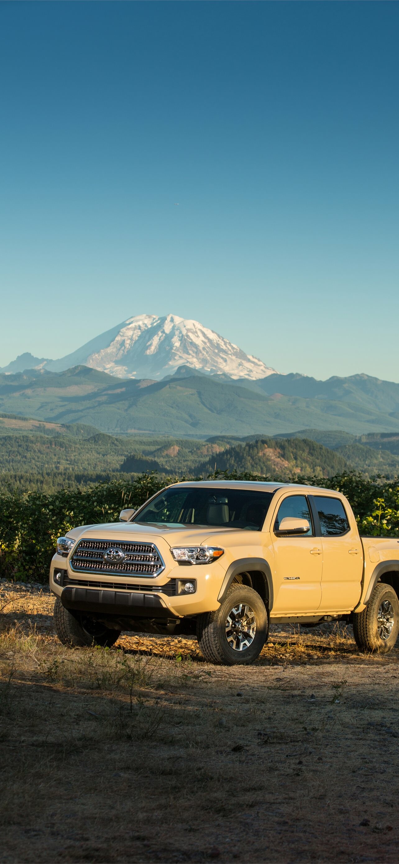 Toyota Tacoma: TRD off-road models are equipped with a locking rear differential. 1290x2780 HD Background.