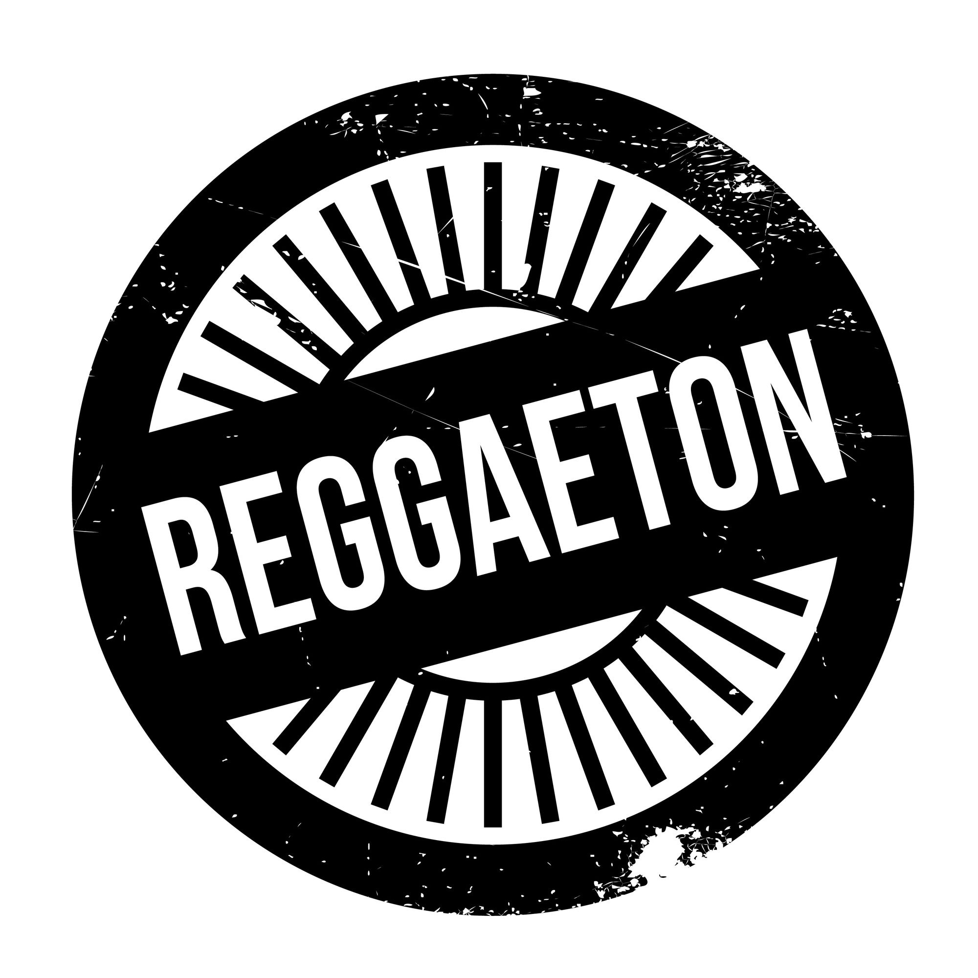 Reggaeton Music: Black and white, Logo, A type of Puerto Rican music that combines reggae rhythms with hip-hop. 2000x2000 HD Wallpaper.