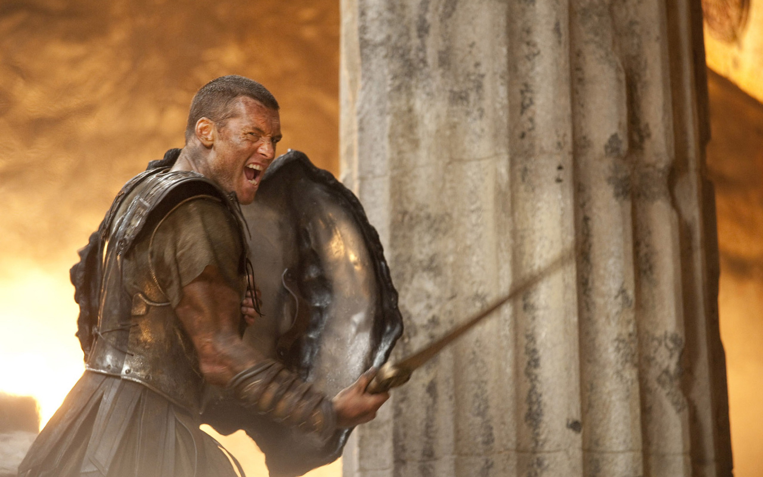 Sam Worthington: Perseus in Clash of the Titans and its sequel Wrath of the Titans. 2560x1600 HD Wallpaper.