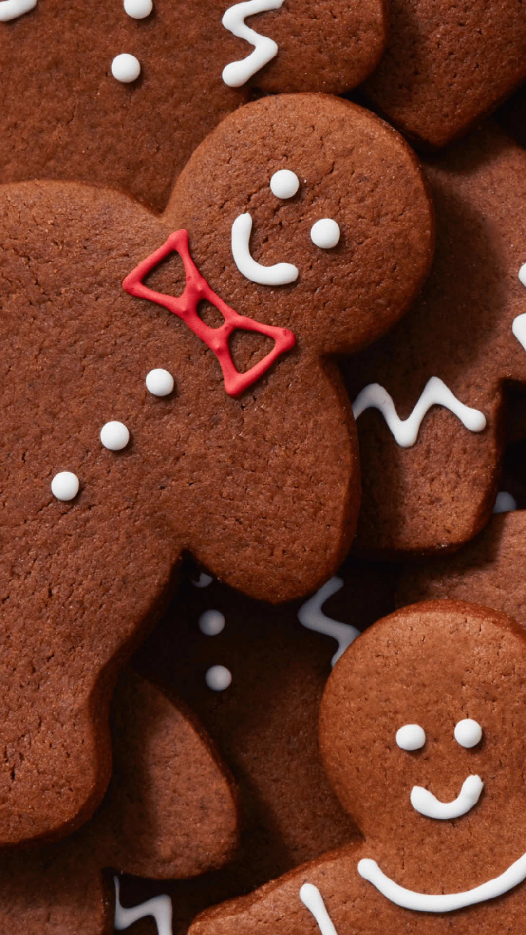 Gingerbread Man, Tasty cookie delight, Yummy holiday treat, Edible art, 1080x1920 Full HD Phone