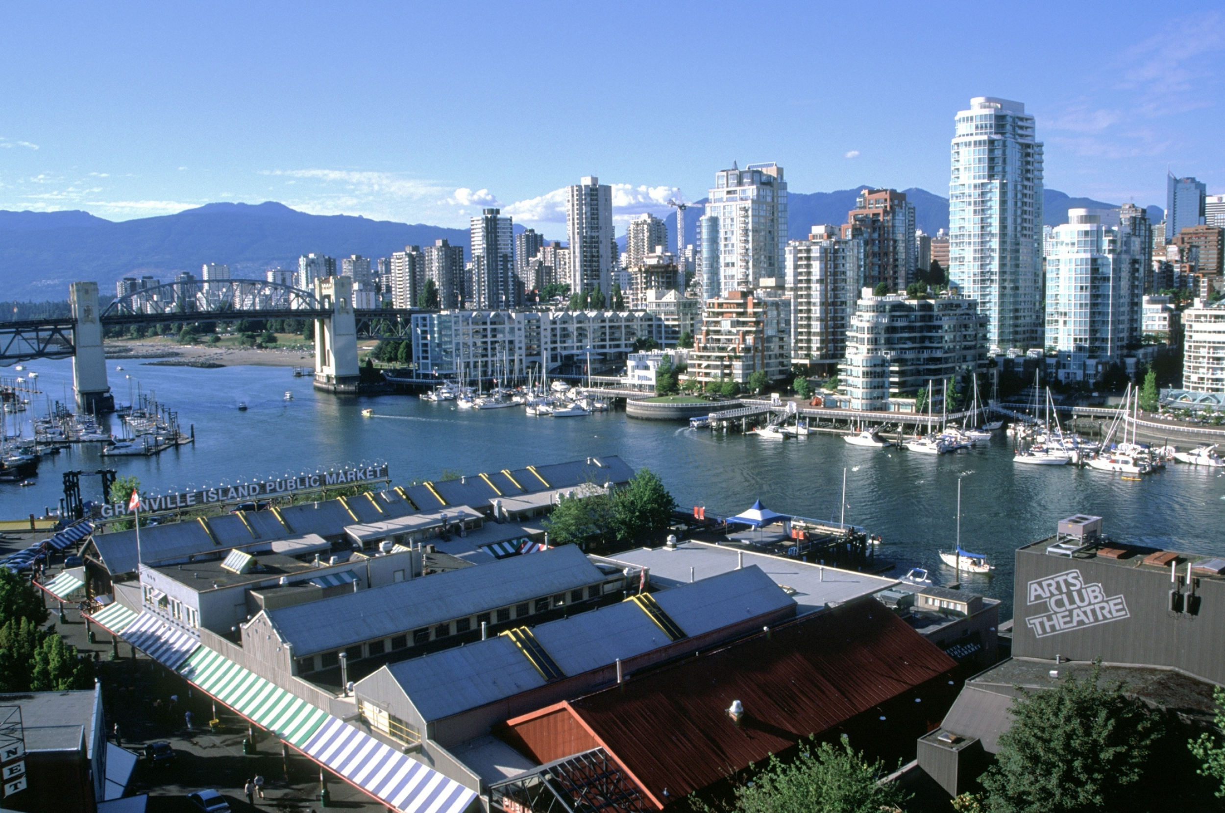 Vancouver Skyline, False creek, Geographic media, Skyline, 2500x1660 HD Desktop