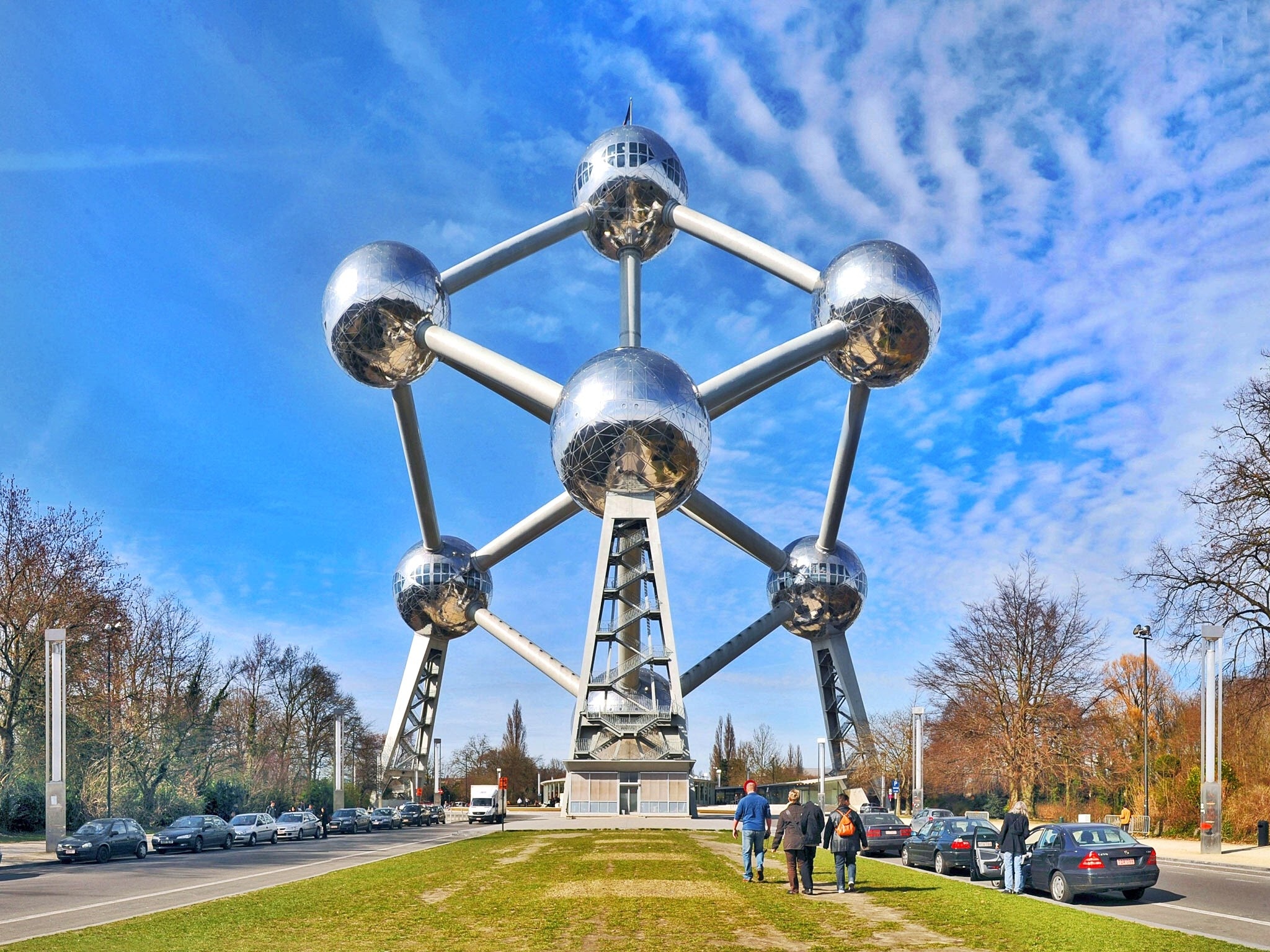 Atomium landmark, Brussels travel, Modern architecture, Unique structure, 2050x1540 HD Desktop