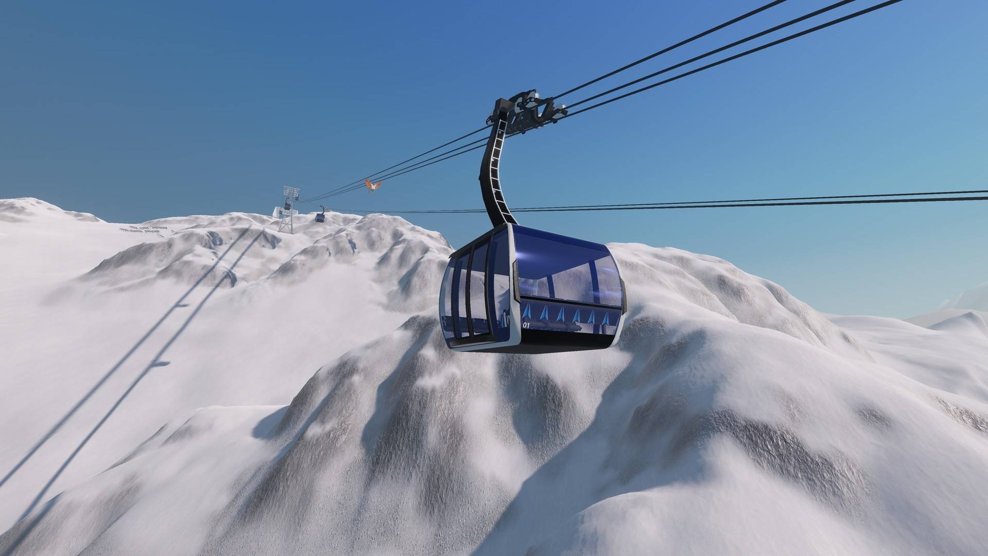 Aerial Tramway, Winter resort simulator, PC game, Steam, 1920x1080 Full HD Desktop