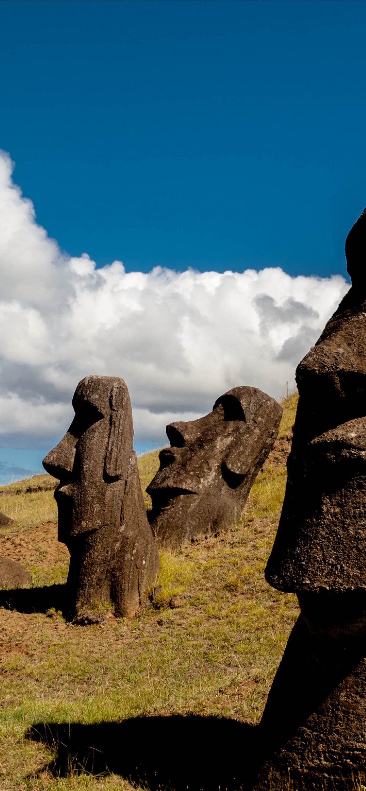 Epic Easter Island views, Stunning moai statues, Travel inspiration, Natural wonders, 1290x2780 HD Phone