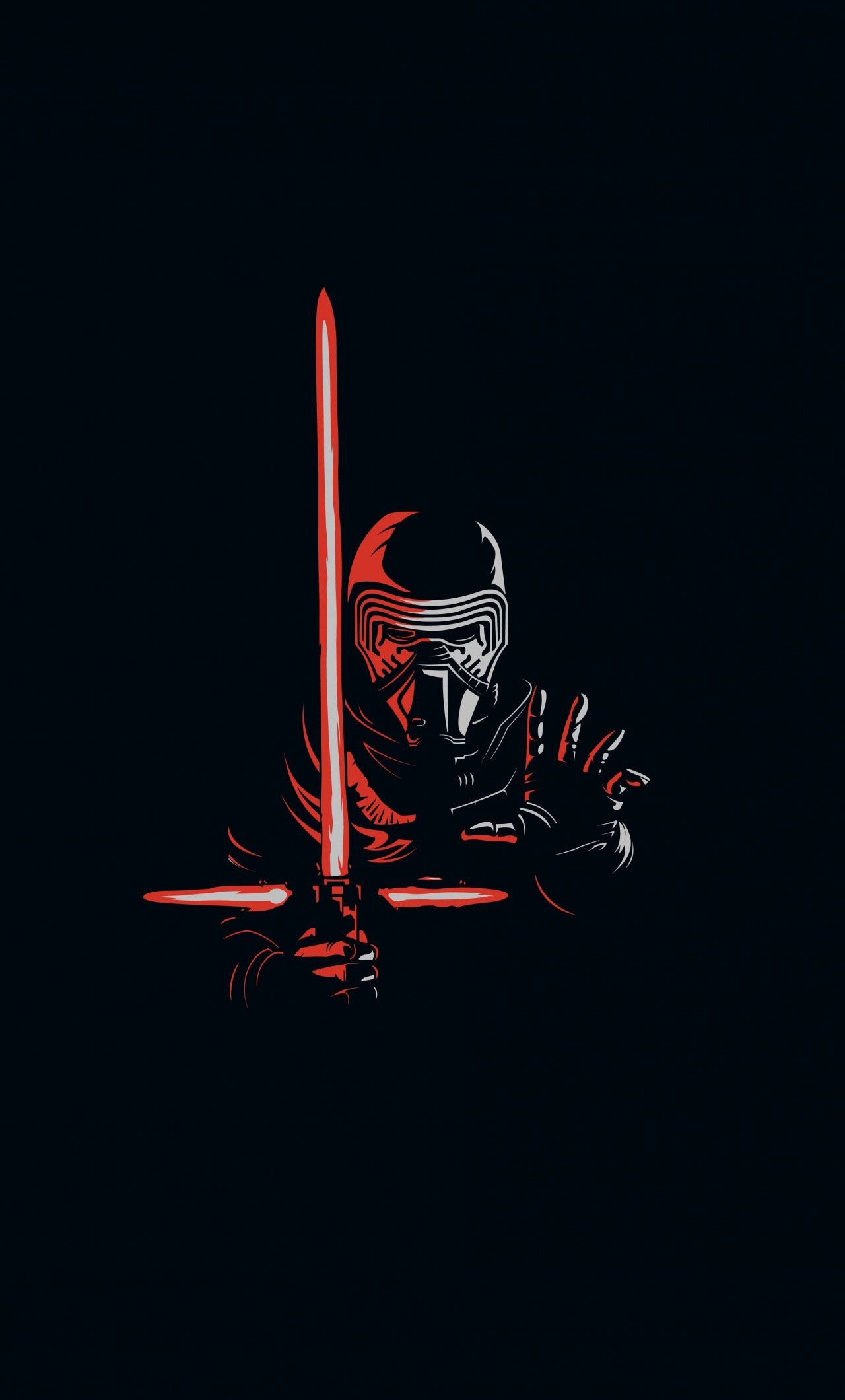 Kylo Ren Mask, Lightsaber duels, Red lightsaber masterpiece, Masked menace, 1280x2120 HD Phone