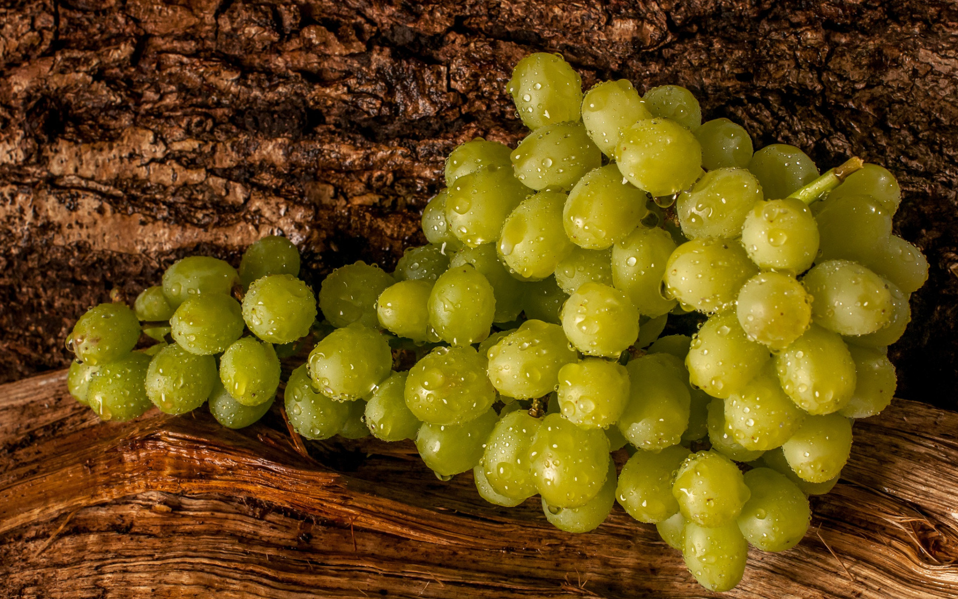 Grapes: Fleshy, rounded fruits that grow in clusters made up of many fruits of greenish, yellowish, or purple skin. 1920x1200 HD Wallpaper.