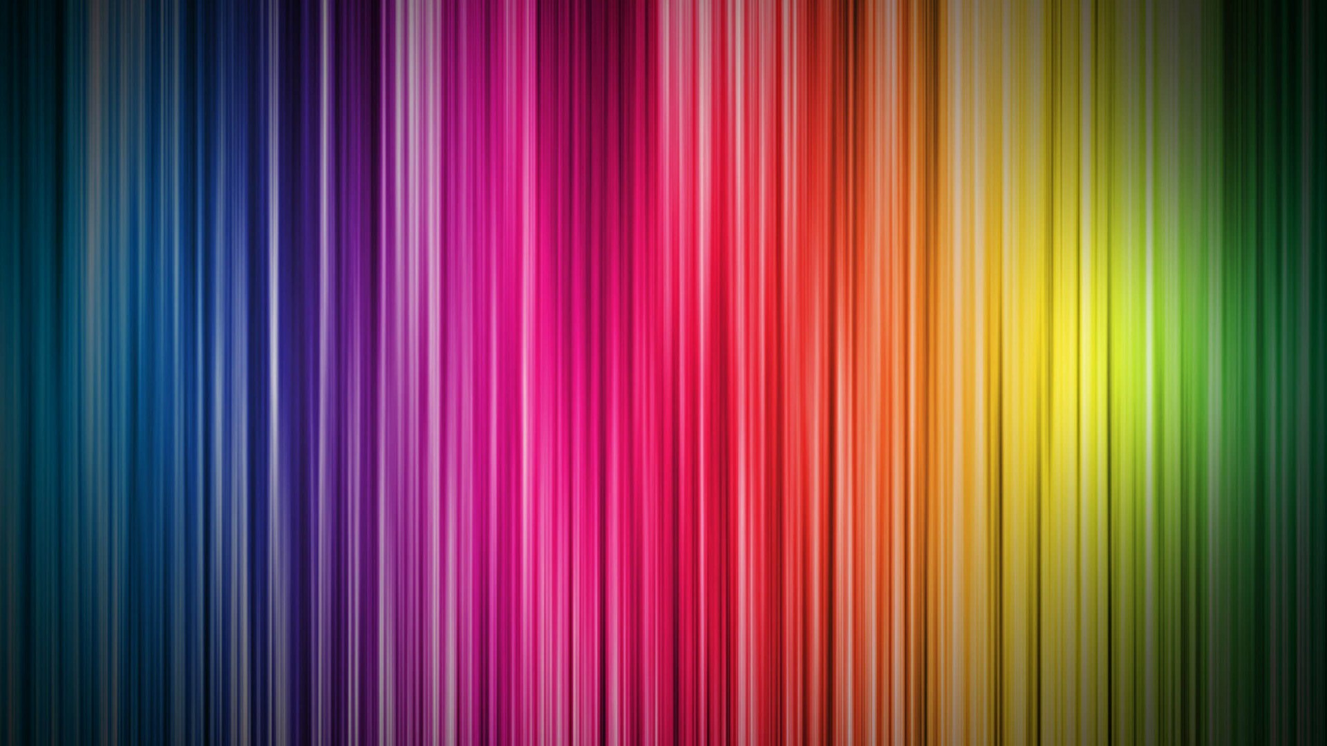 Rainbow Colors: An abstract art form that uses basic regular shapes. 1920x1080 Full HD Background.