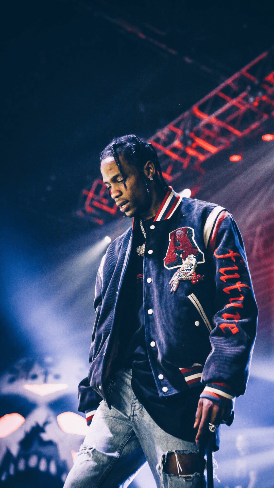 Travis Scott: An American rapper, singer, songwriter, and record producer, Jacques B. Webster. 1080x1920 Full HD Wallpaper.
