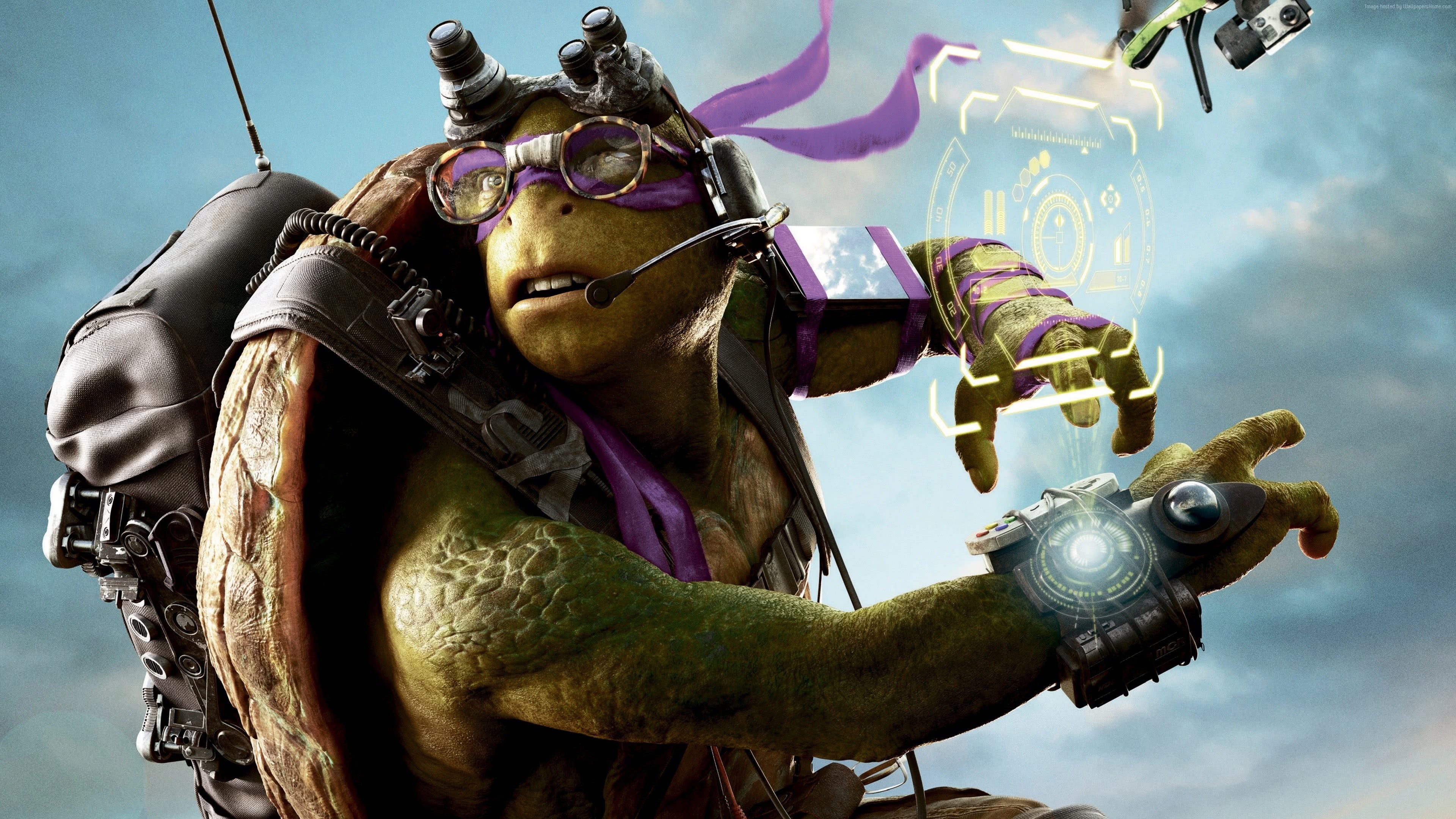 Mutant Ninja Turtles, Animated heroes, Half shell action, Donatello, 3840x2160 4K Desktop