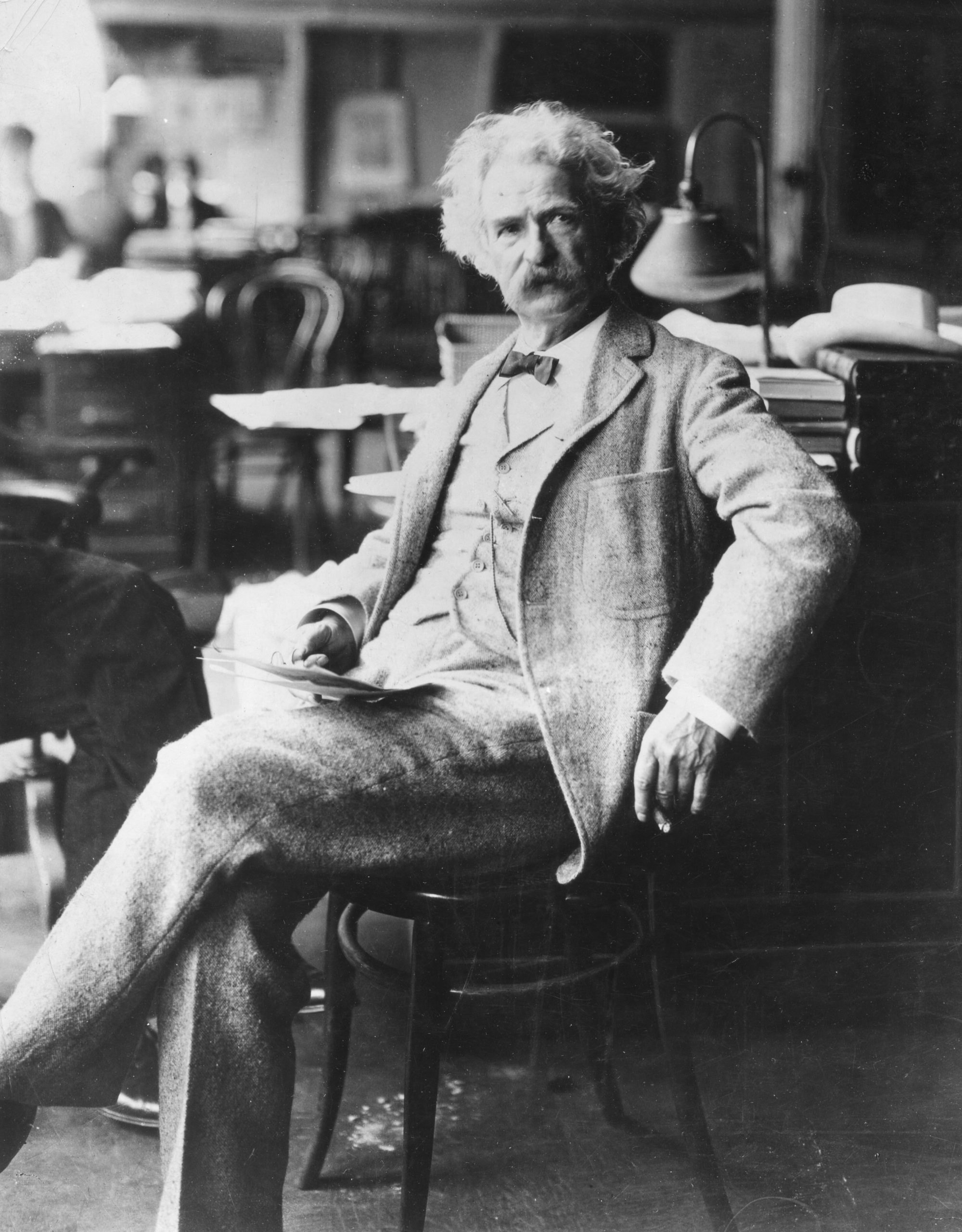 Mark Twain, Inventor of bra strap, Curious question, Country life article, 2000x2560 HD Handy