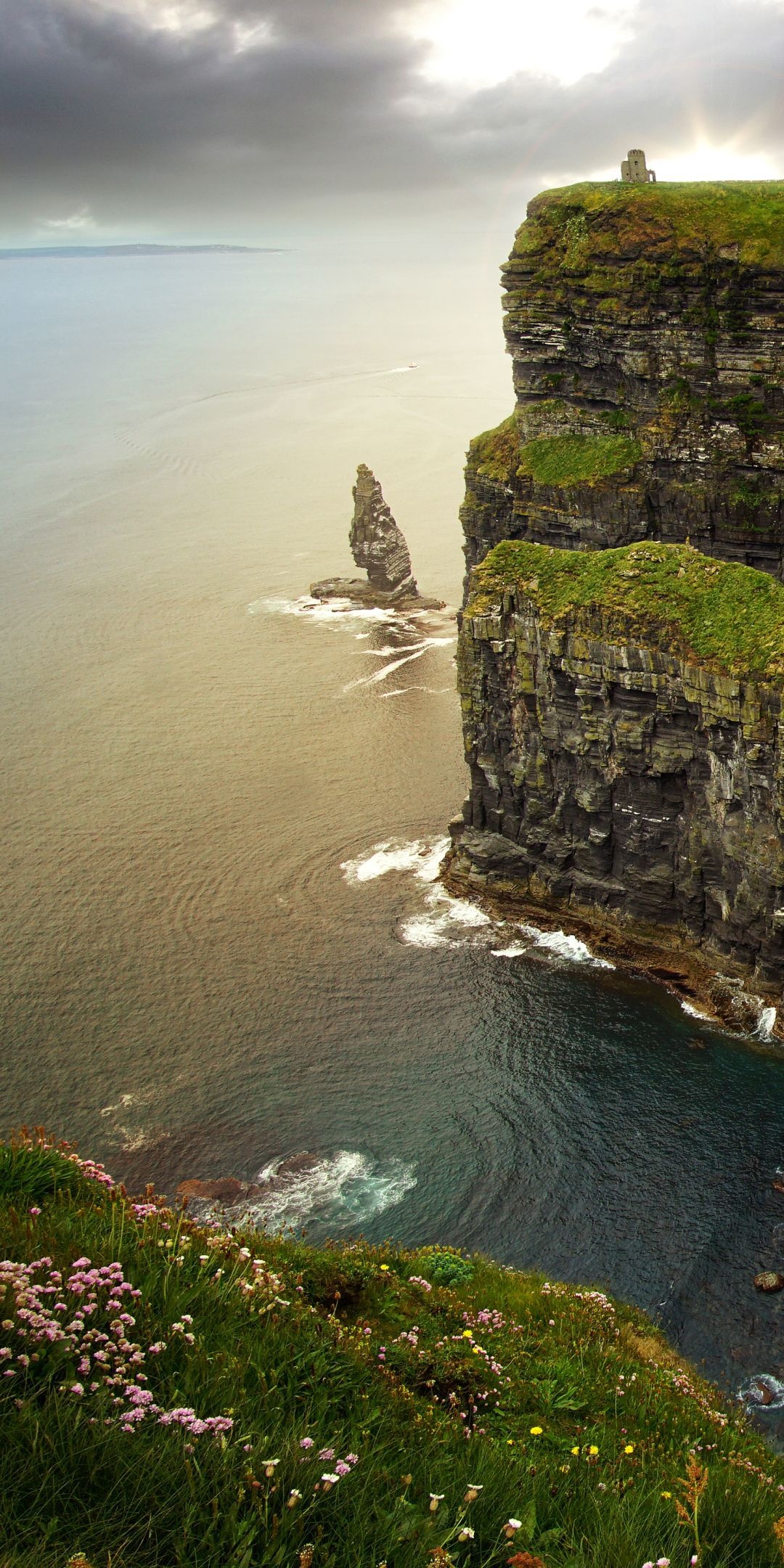 Aran Islands, Cliffs of Moher, Ireland background, 1080x2160 HD Phone