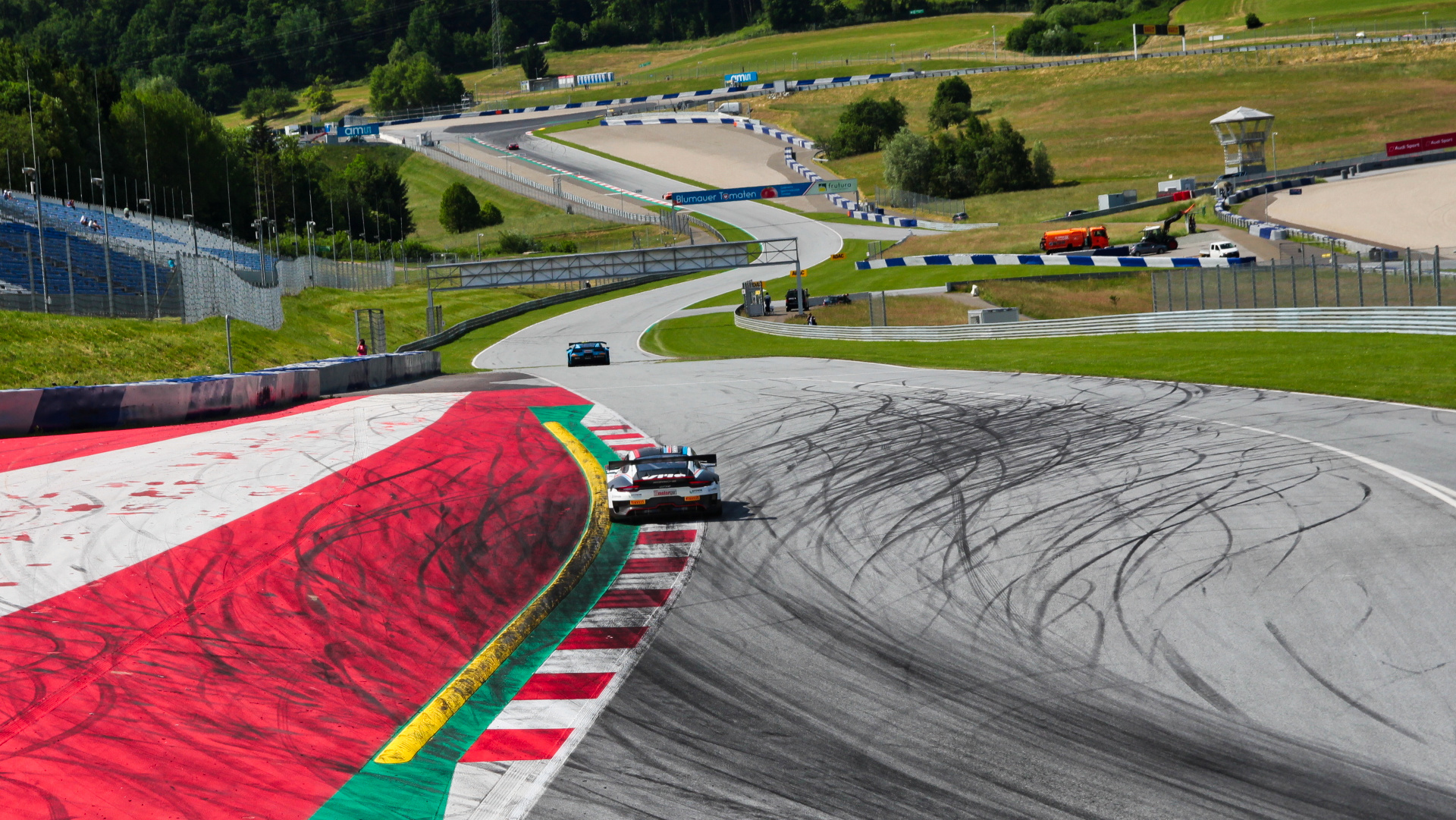 Auto Racing: Red Bull Ring, ADAC, GT Masters, Porsche car, Frame race series. 1920x1090 HD Background.