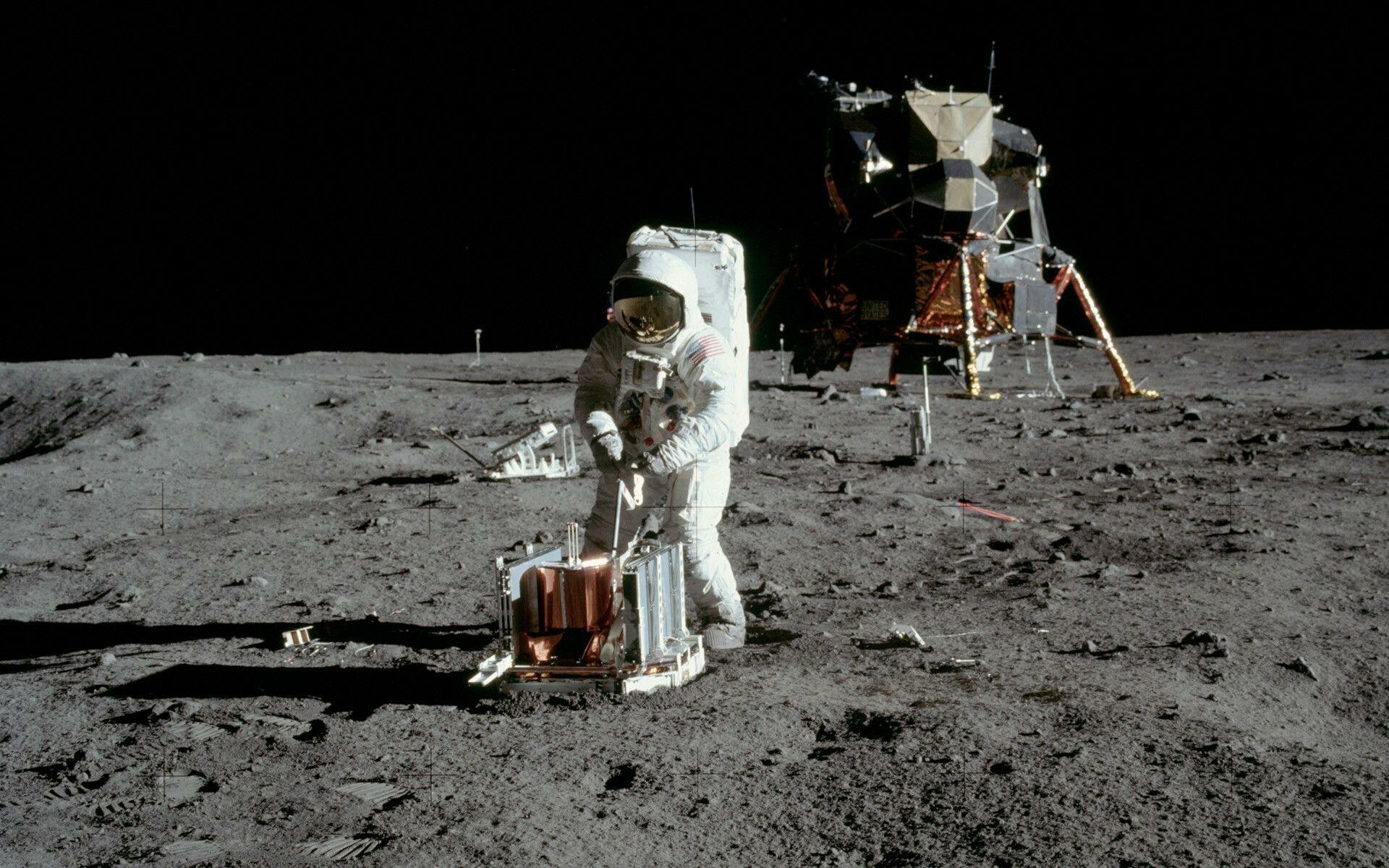 Apollo 11: Lunar Excursion Module, LEM, Moon exploration. 1920x1200 HD Background.