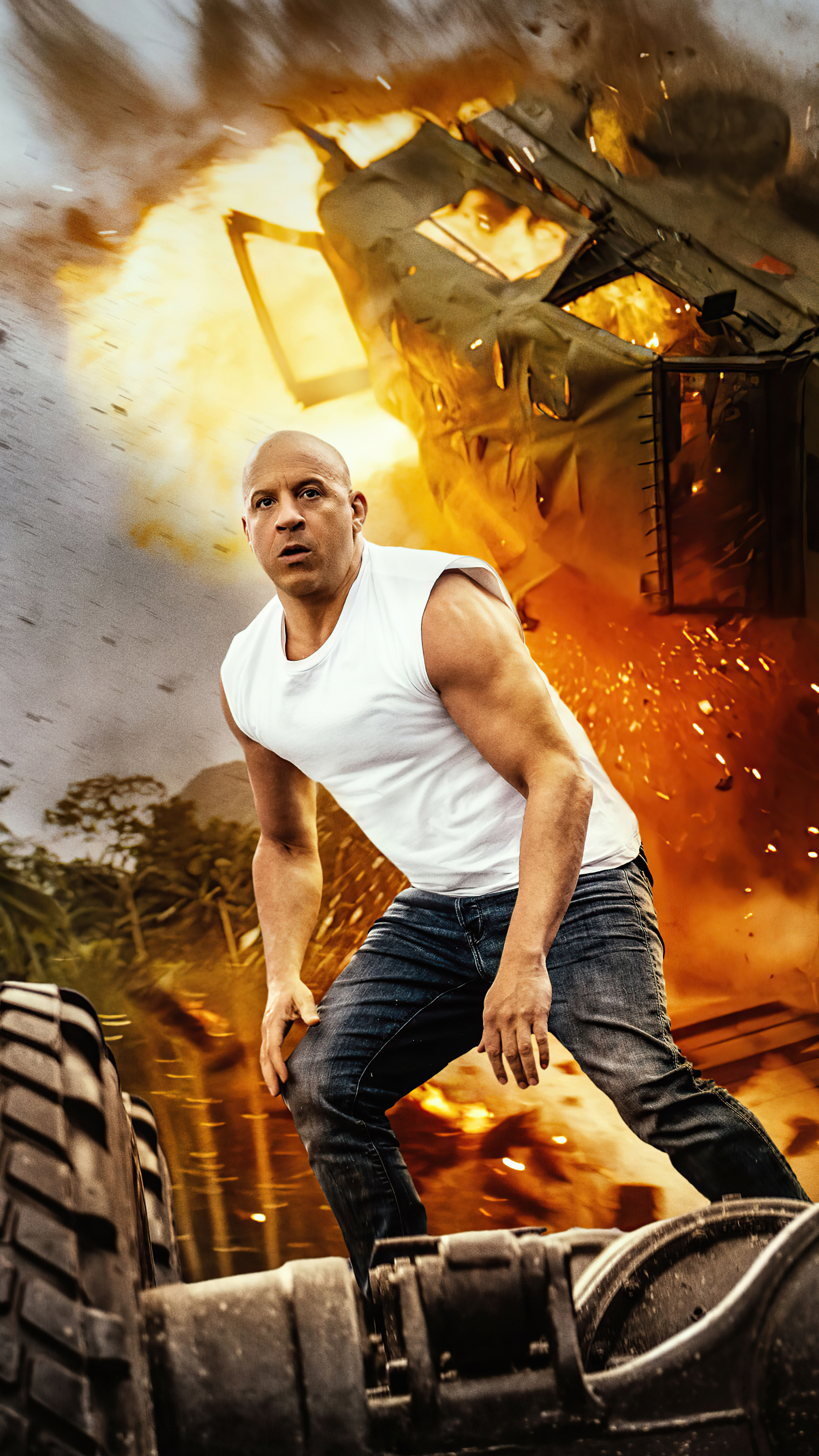Dominic Toretto, Fast 9, Vin Diesel, 5K Sony Xperia, 2160x3840 4K Handy