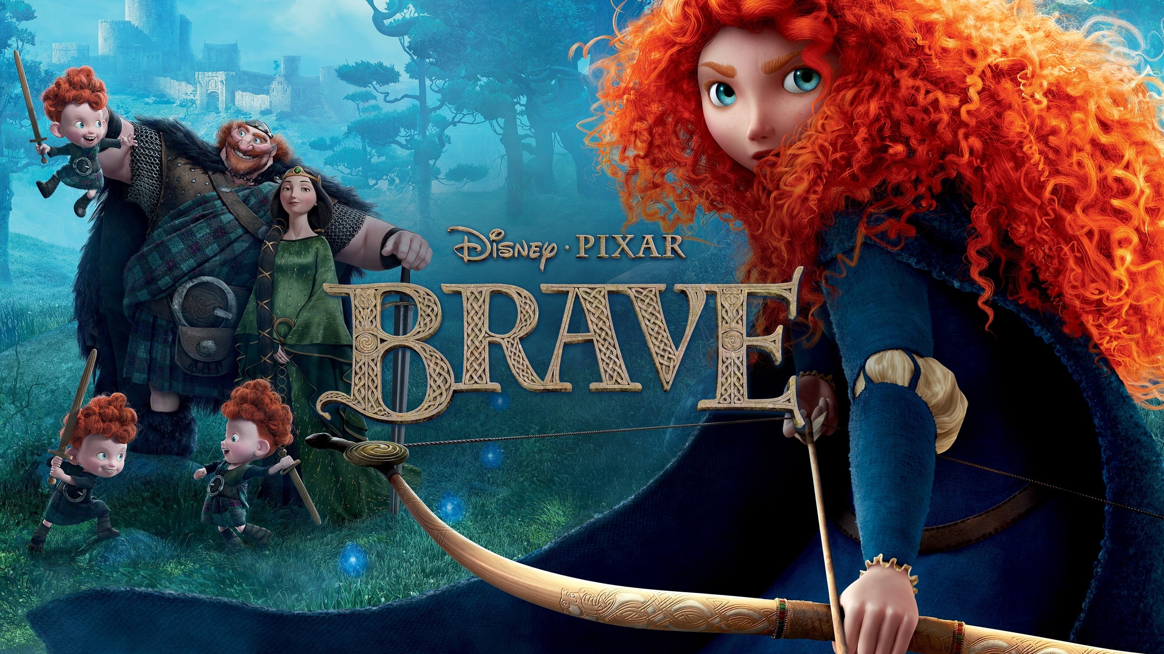 Brave movie database, Animated masterpiece, Scottish legend, Pixar animation, 3840x2160 4K Desktop