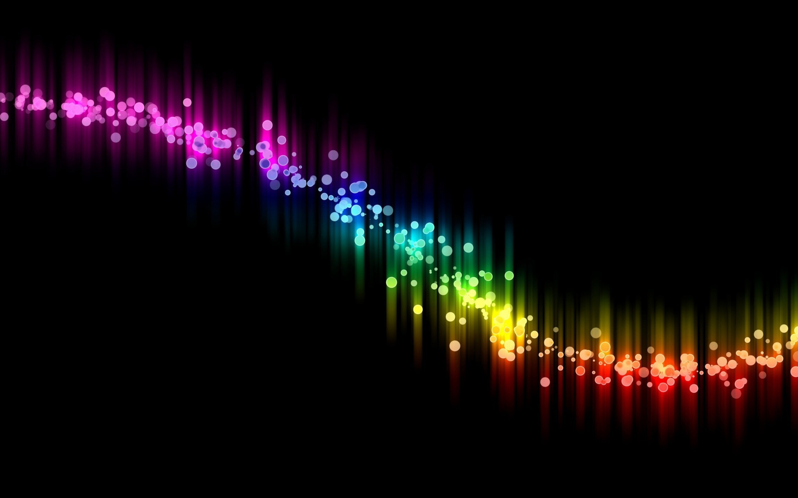 Rainbow Colors: Abstract line, Cyberspace art, Multitone. 2560x1600 HD Wallpaper.