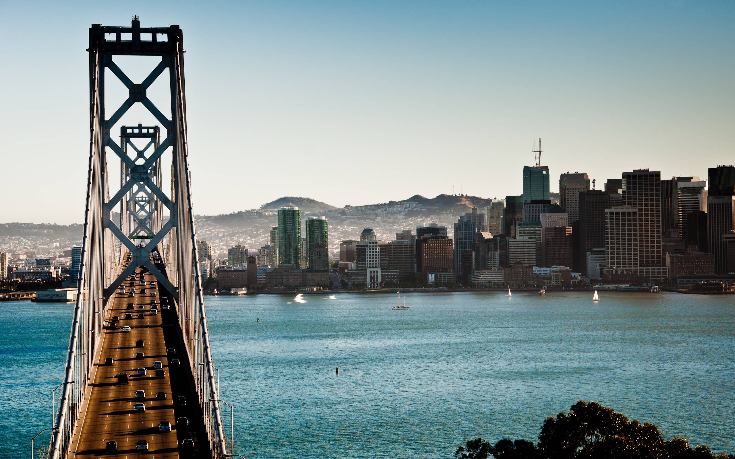 San Francisco: The second most densely populated major city in the United States. 2560x1600 HD Background.