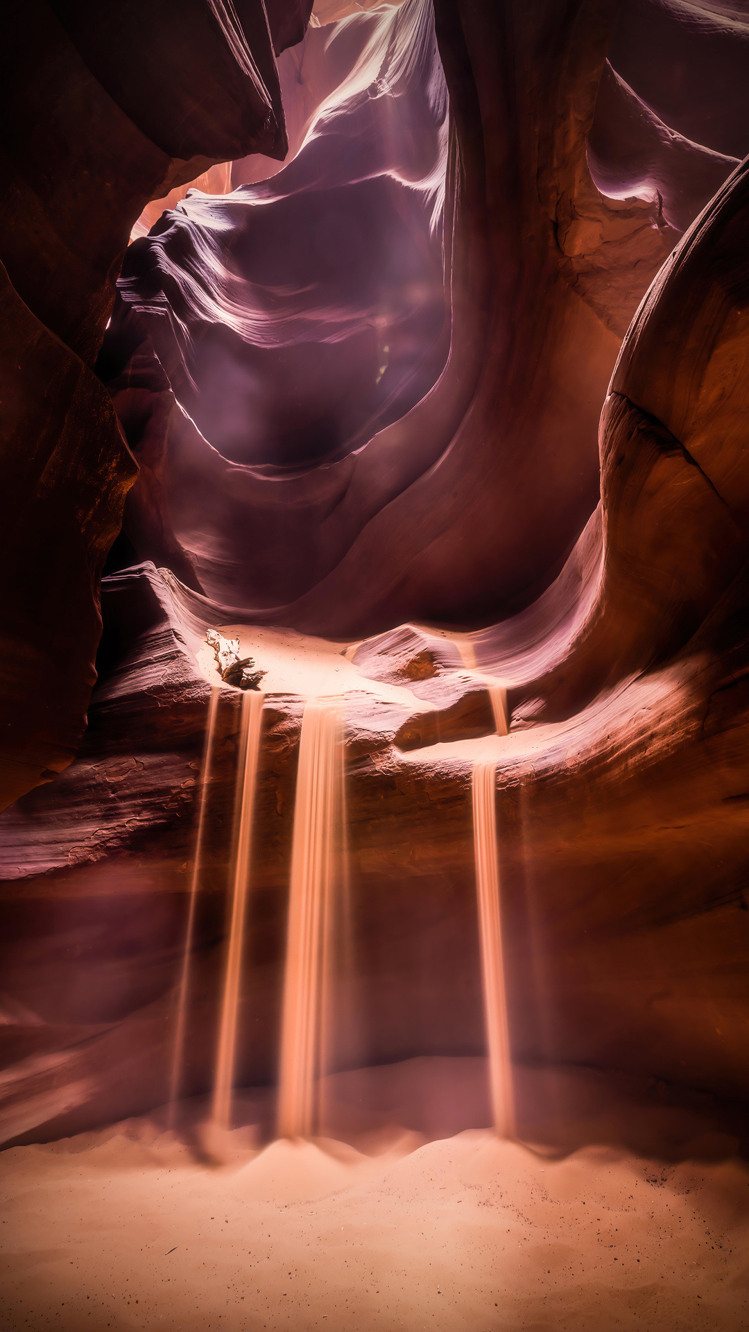 Antelope Canyon lights, Mesmerizing glow, Magical atmosphere, Captivating beauty, 1080x1920 Full HD Phone
