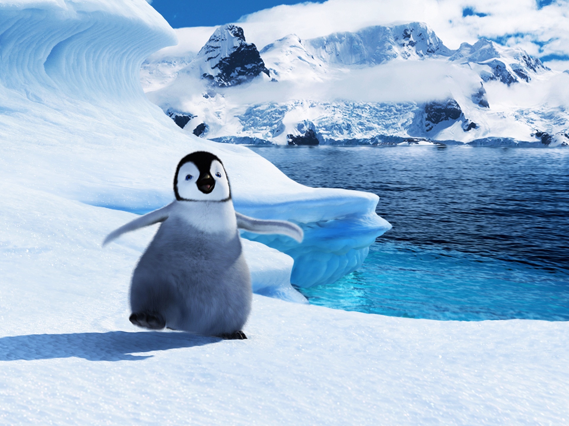 Happy Feet, HD wallpapers, Cute penguins, Colorful backgrounds, 1920x1440 HD Desktop