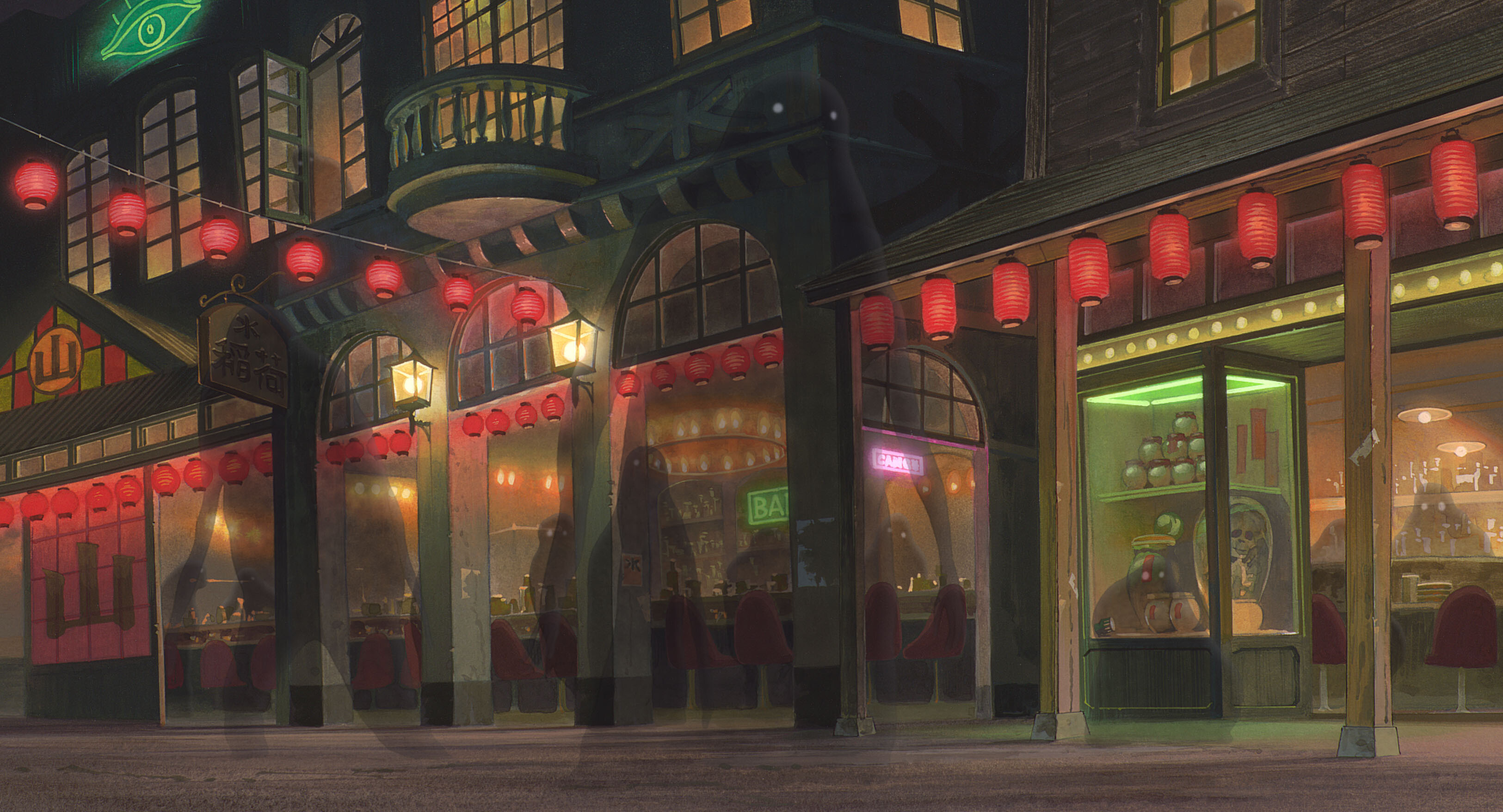 Spirited Away: Animated fantasy film, The world of Kami, Japanese Shinto folklore. 3250x1760 HD Wallpaper.